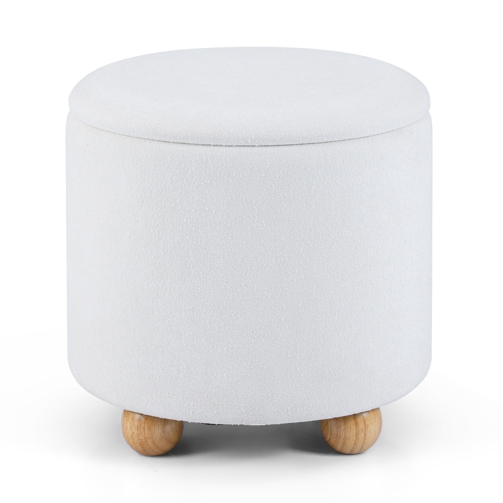 COSTWAY Sitzhocker, mit versteckterm Stauraum, runder Schminkhocker 150 kg