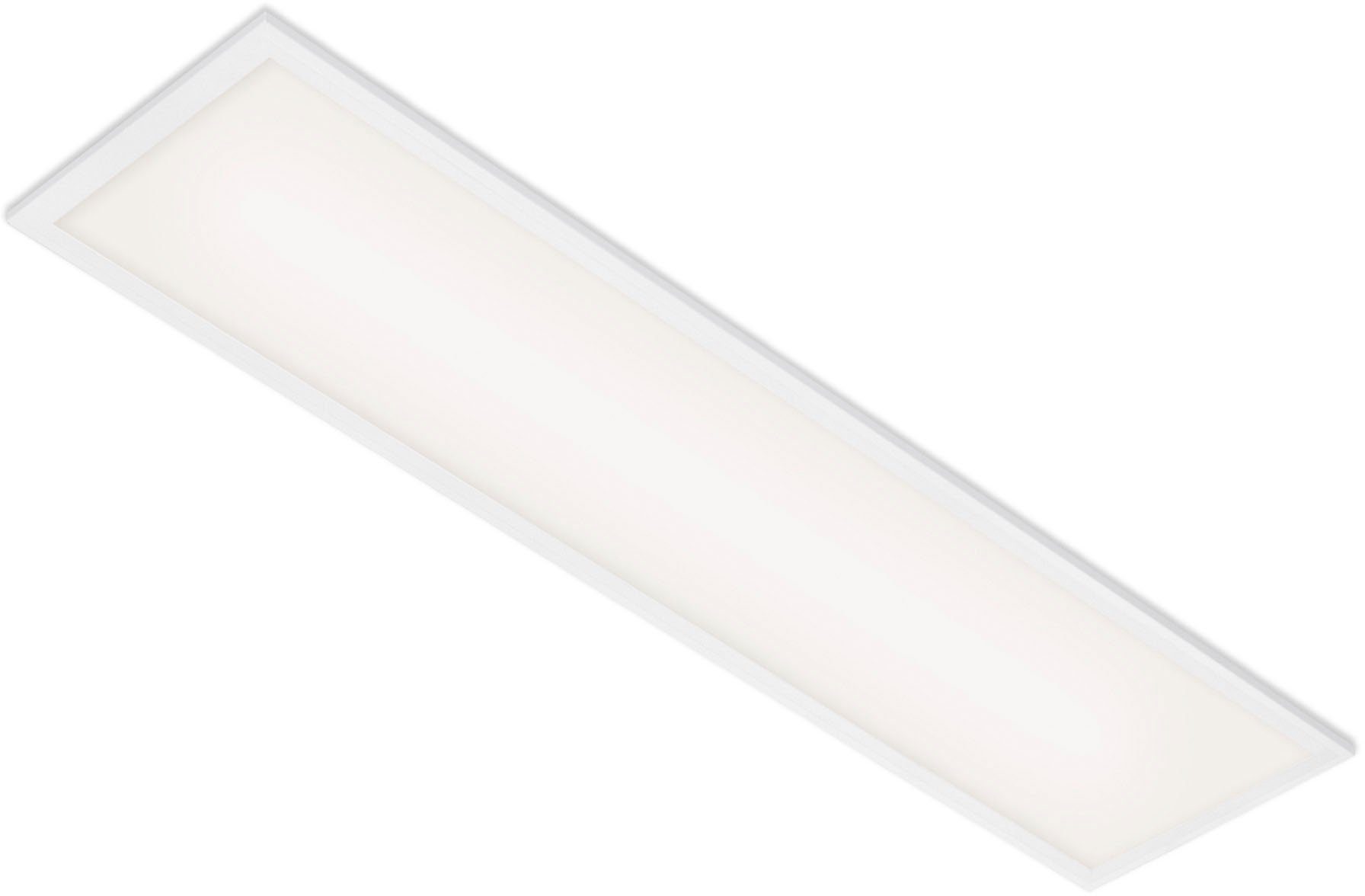 Briloner Leuchten LED Panel 7067016 Simple, LED fest integriert, Neutralweiß, Deckenlampe, 100x25x6cm, Weiß, 22W, Wohnzimmer, Schlafzimmer, Küche