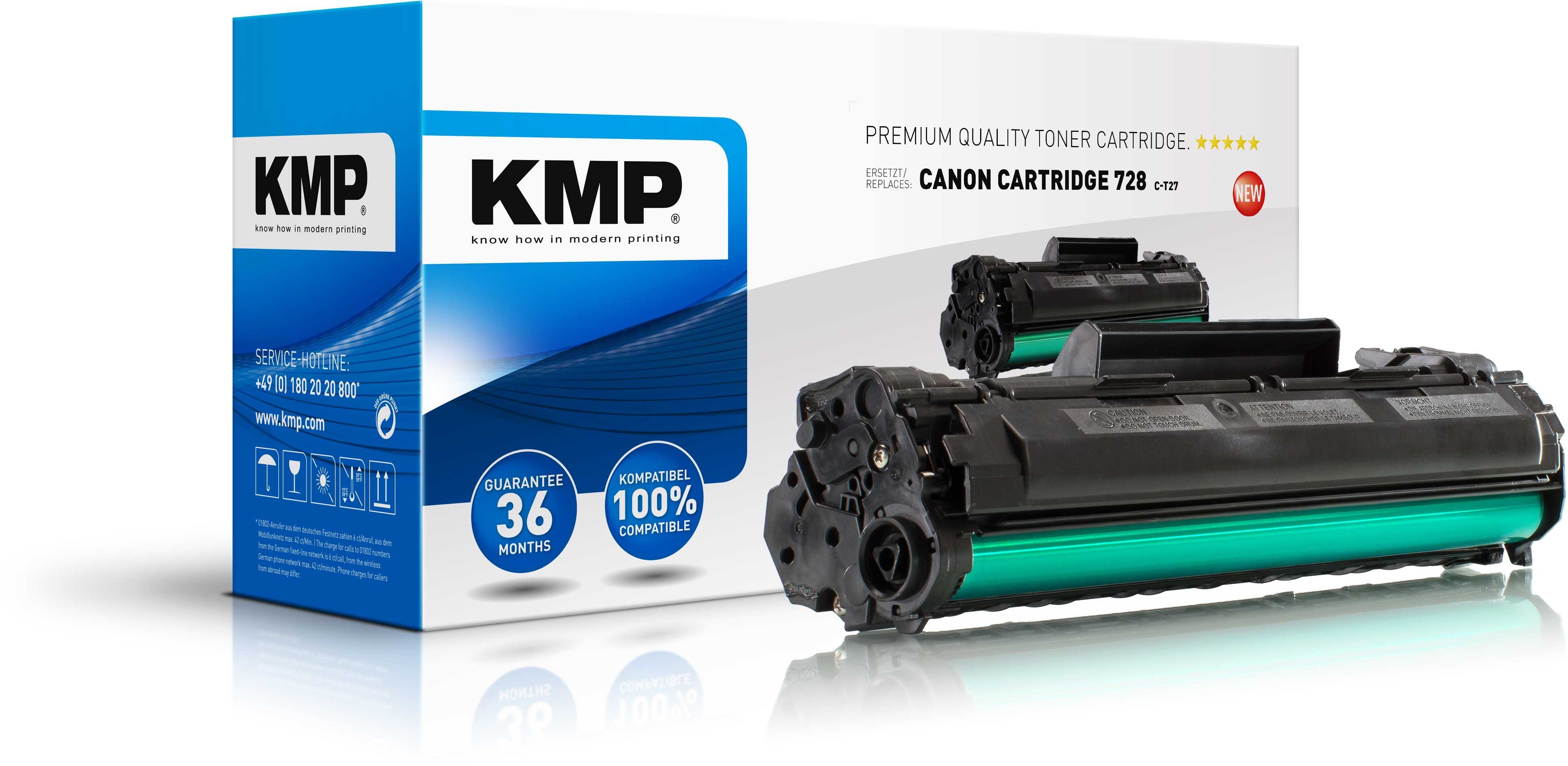 KMP Tonerkartusche 1 Toner C-T27 ERSETZT Canon 728 - black, (1-St)