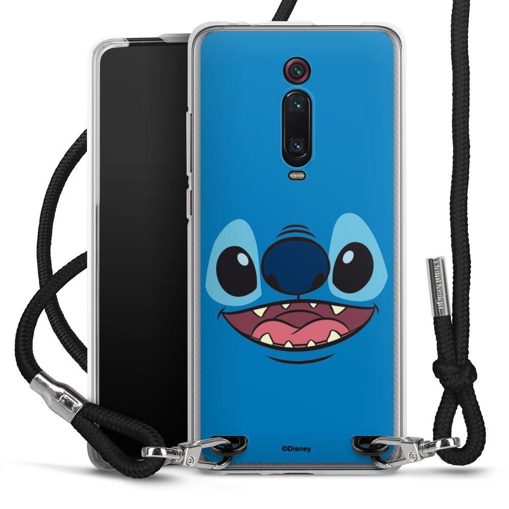 DeinDesign Handyhülle Lilo & Stitch Disney Offizielles Lizenzprodukt Stitch Closeup, Xiaomi Mi 9T Pro Handykette Hülle mit Band Case zum Umhängen