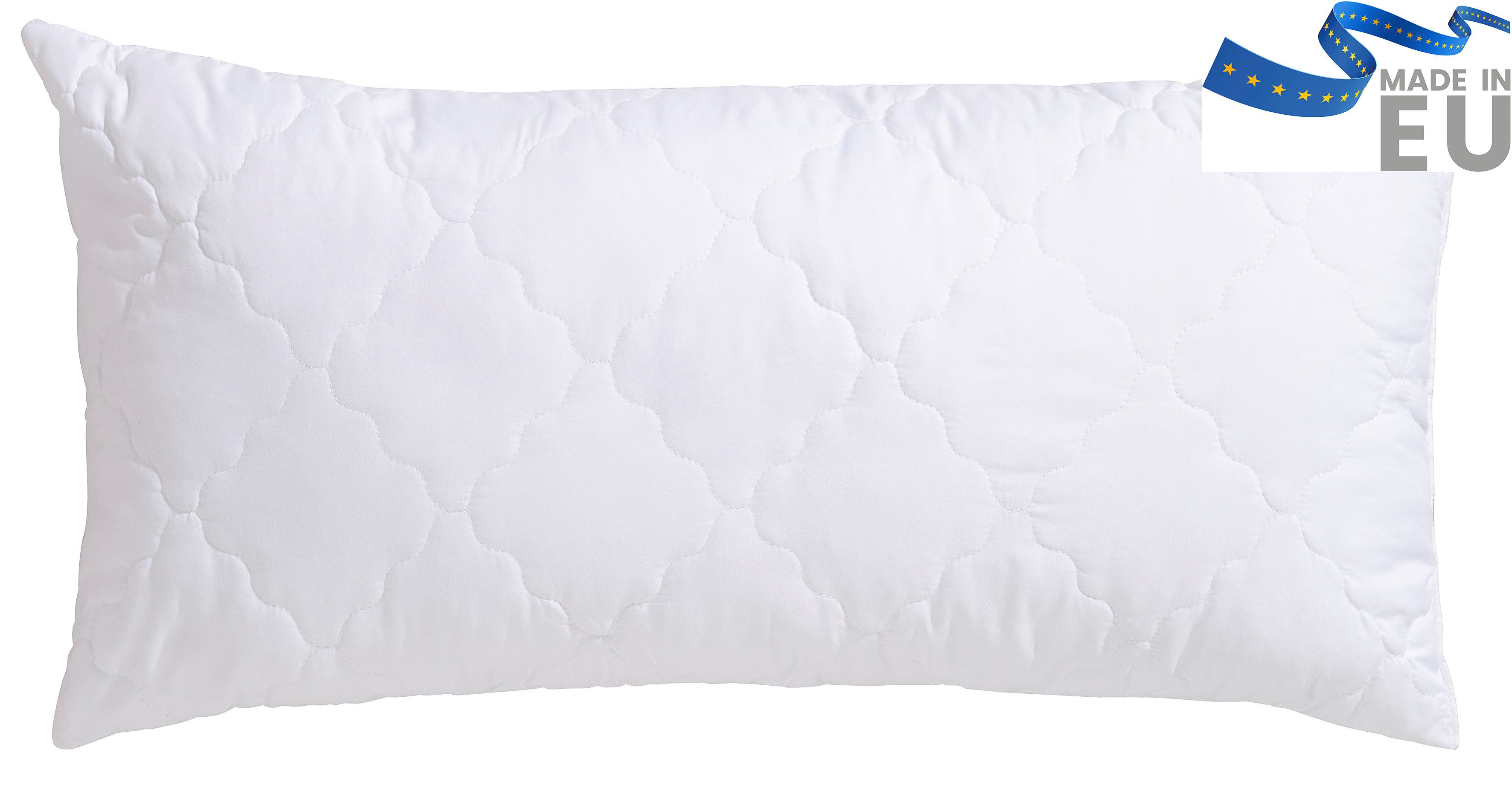 my home Microfaserkissen MAILO, Füllung: Aufschüttelbare Faserbällchen aus Polyester-Regenerat, Bezug: Microfaser-Feinbatist uni, Bauchschläfer, Seitenschläfer, Kissen 40x80 & 80x80 erhältlich