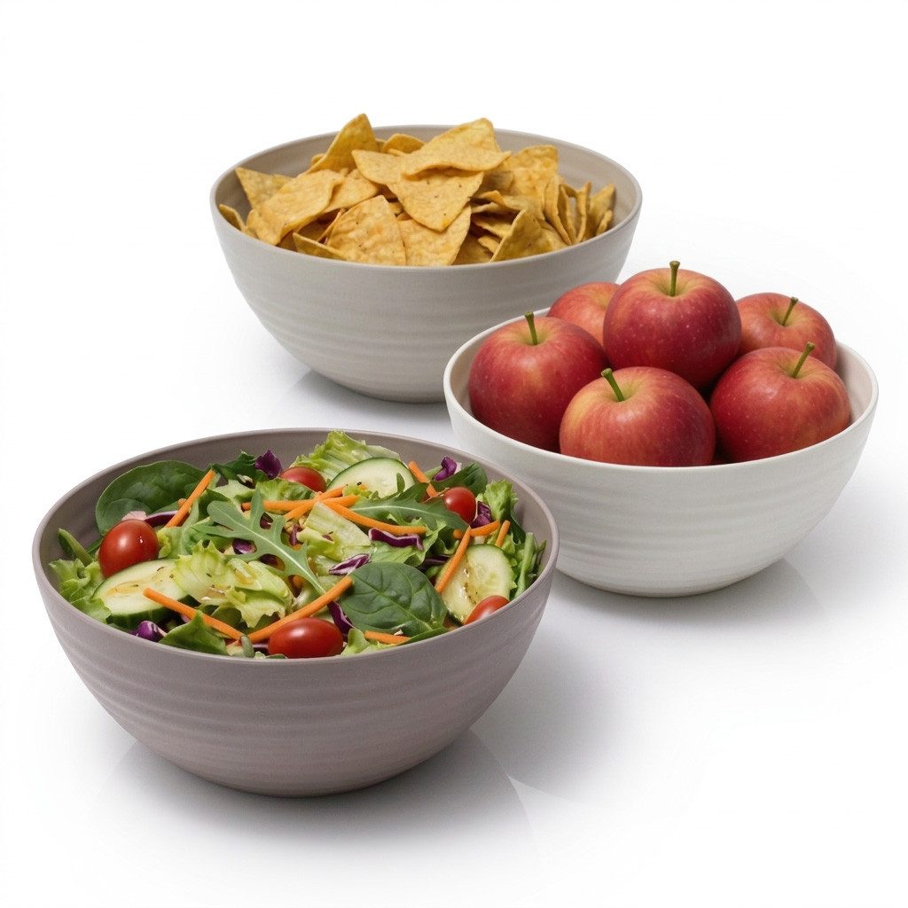 Hausfelder Servierschüssel Salatschüssel Set Schüsseln für Salat, Chips, Obst in Beige, Kunststoff, (3er Set, 3-tlg), spülmaschinengeeignet, BPA-frei, bruchfest, Wellen-Design