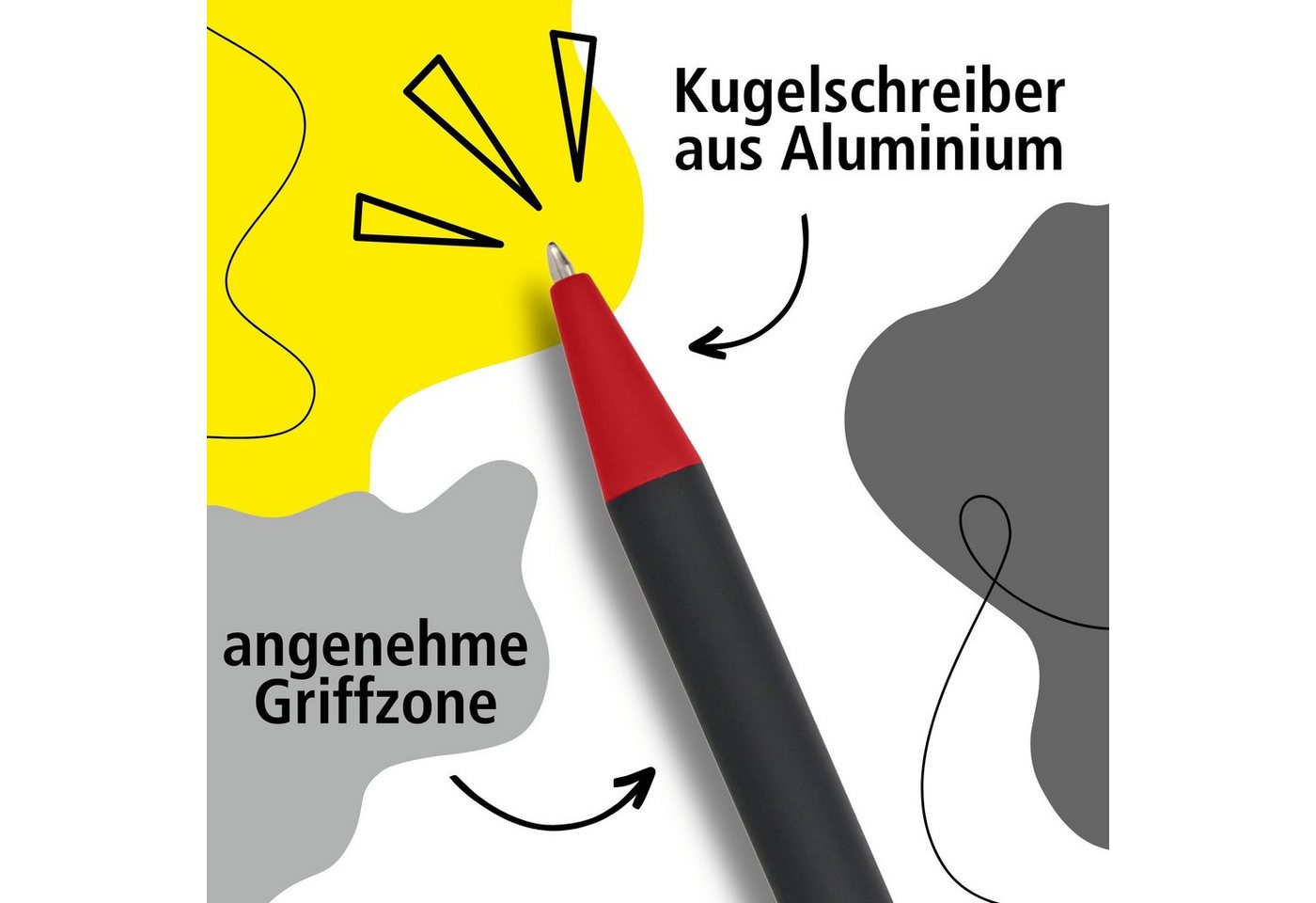 Thumbnail - Online Pen Kugelschreiber Soft Metal Druckkugelschreiber, aus Aluminium, mit Softtouch-Feeling