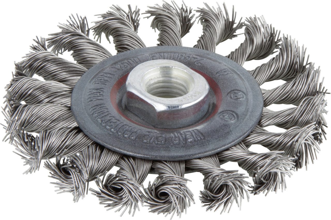 Wolfcraft Winkelschleifer Wolfcraft Scheibendrahtbürste gezopft für