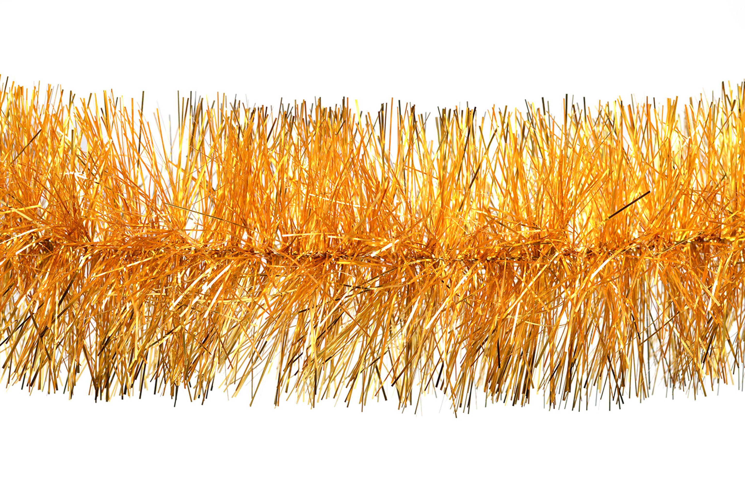 Creativery Girlanden, Weihnachtsgirlande Lametta 10cm x 3m Gold