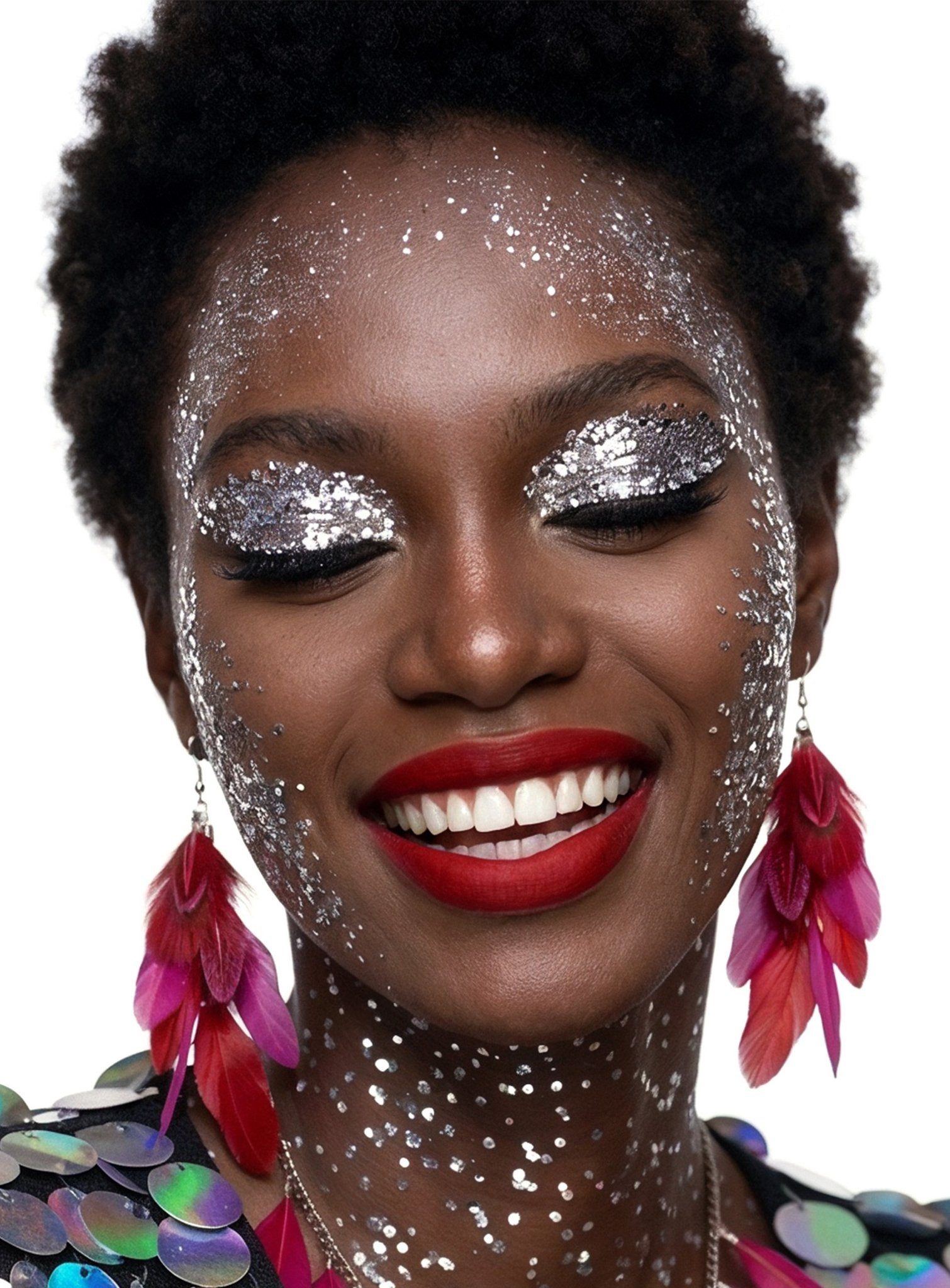 Theaterschminke Moon Glitter Bio Chunky Glitzer silber