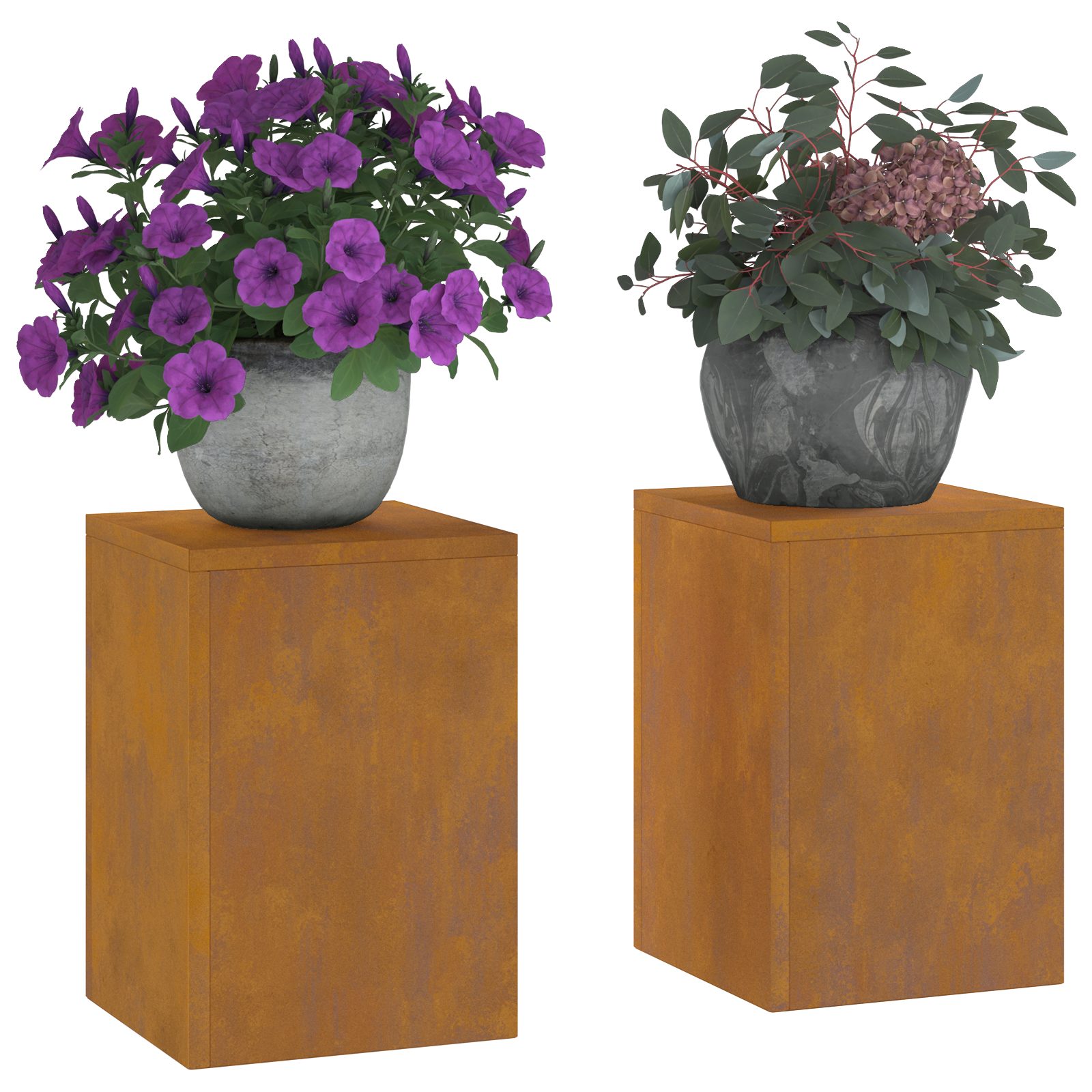 vidaXL Blumenständer Outdoor-Pflanzensäulen 2 Stk. 24x24x35 günstig online kaufen