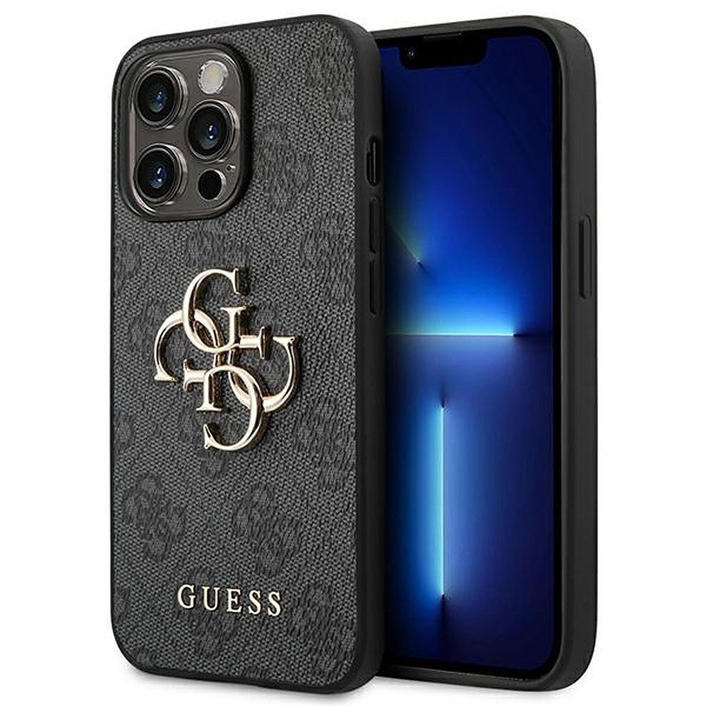 Guess Handyhülle Hardcase Schutzhülle 6,7", Guess 4G Logo, Kunstleder-Optik, Hardcase