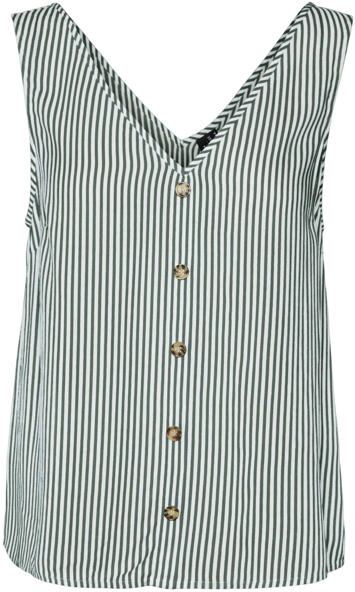 hinten Vero V-Ausschnitt White Stripes Moda mit laurel Snow auch Shirttop
