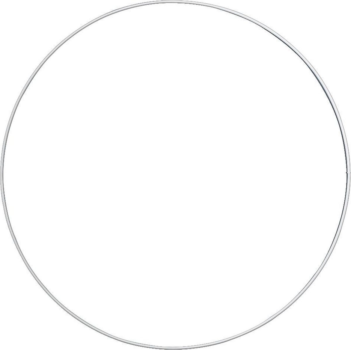 Knorr Prandell Bastelfilz Drahtring 25cm weiß Packung mit 10 Stück