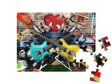 puzzleYOU Puzzle Graffiti: Collage aus Musik und Farbe, 48 Puzzleteile, puzzleYOU-Kollektionen Graffiti