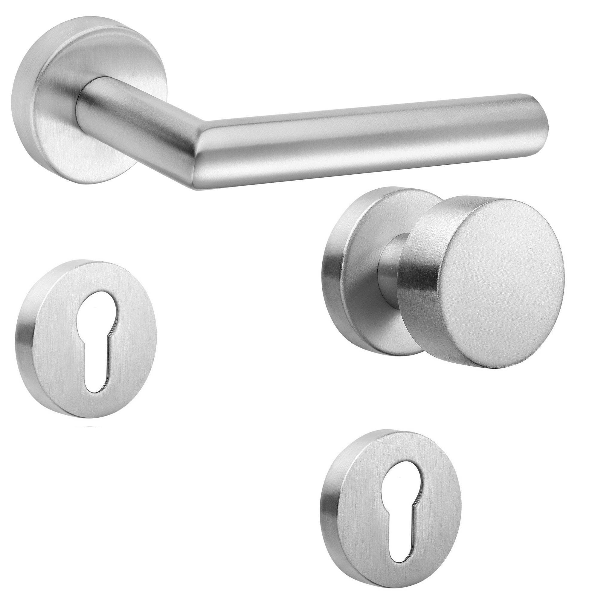 Türbeschläge24 Drückergarnitur New Orleans, Klasse 3, Hochhaltefeder, festd günstig online kaufen