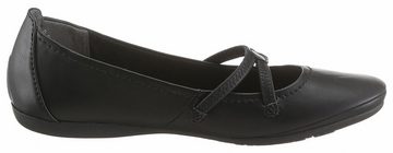 Tamaris Caterina Ballerina Flats, Festtagsmode, Slipper mit Gummizugriemchen