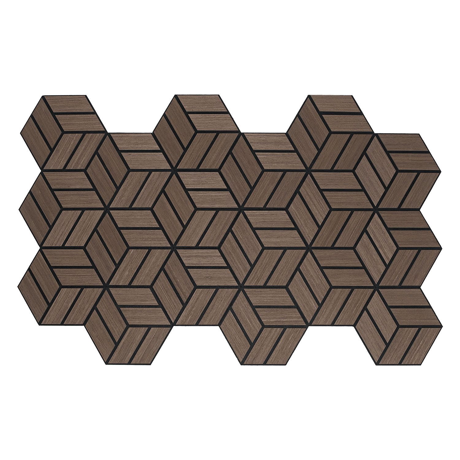 Homestyle4u Wandpaneel Wand je 30x26 Hexagon Akustikpaneele Holz Schallschutz Filz modern, (Spar-Set, 20-tlg., 20er Set Akustikpaneele) 3D Akustik Paneel Wandpa – Bild 3 von 5