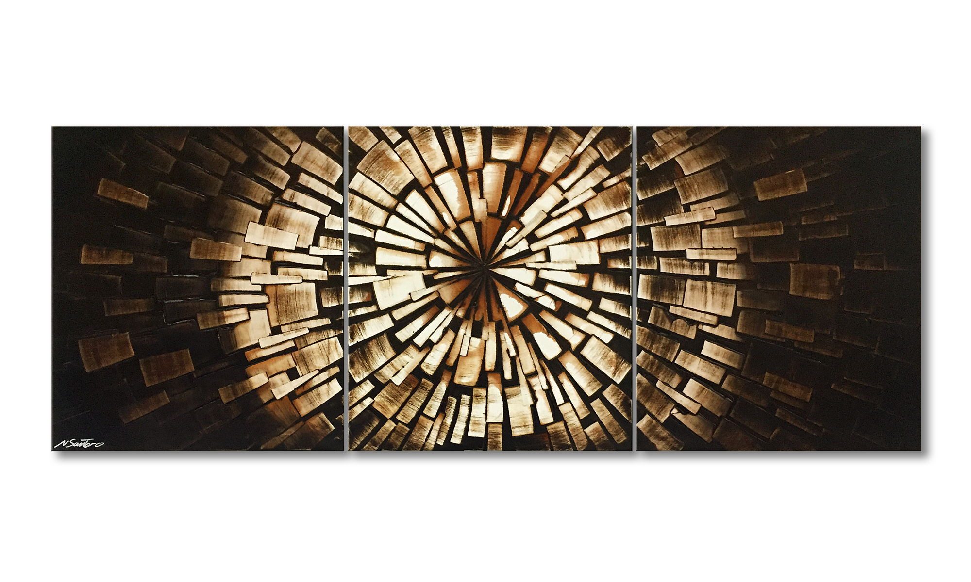 WandbilderXXL XXL-Wandbild Rusty Babylon 210 x 80 cm, Abstraktes Gemälde, handgemaltes Unikat