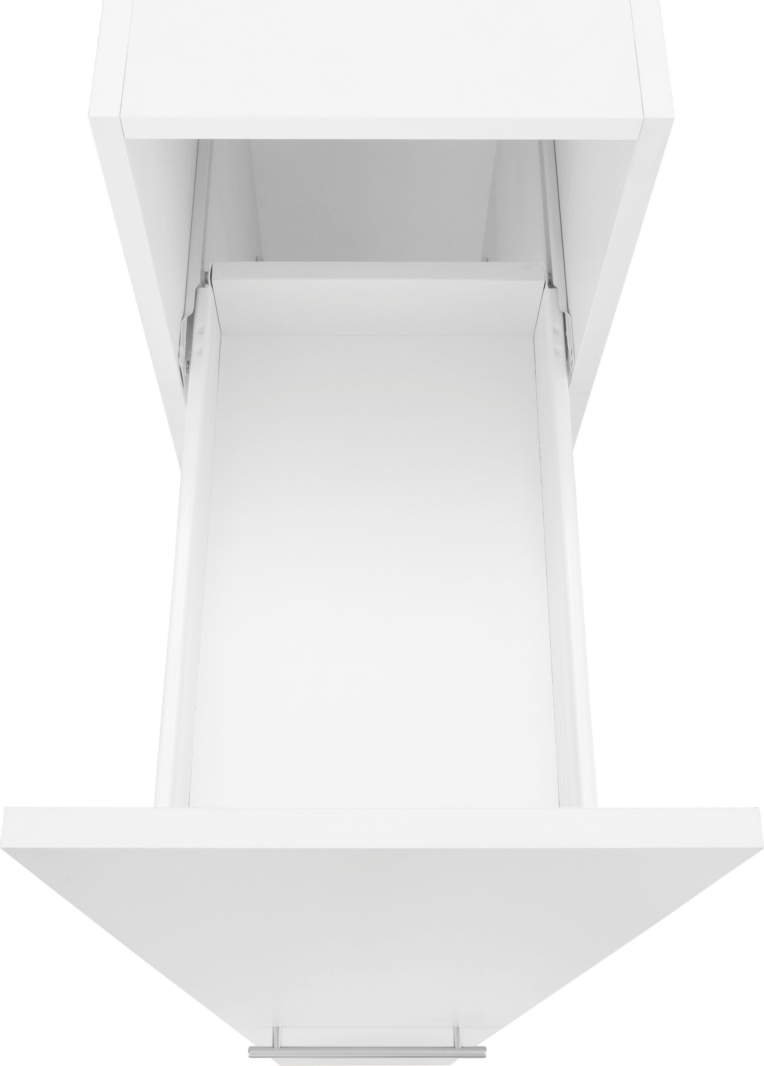 weiß/weiß wiho Küchen Auszug Apothekerschrank Ablagefächern mit Unna | 4 Weiß