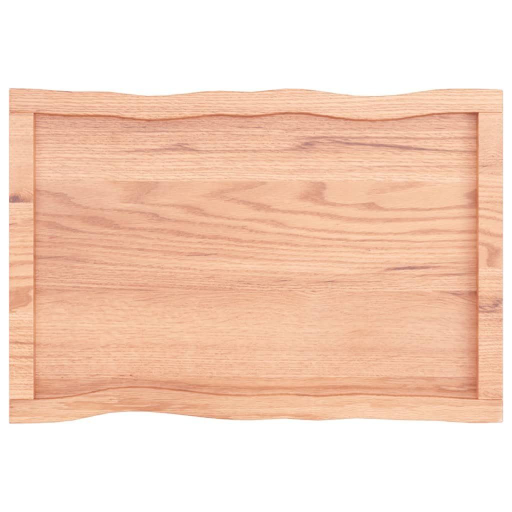 (1 80x50x(2-6) St) Tischplatte Baumkante cm Massivholz furnicato Behandelt