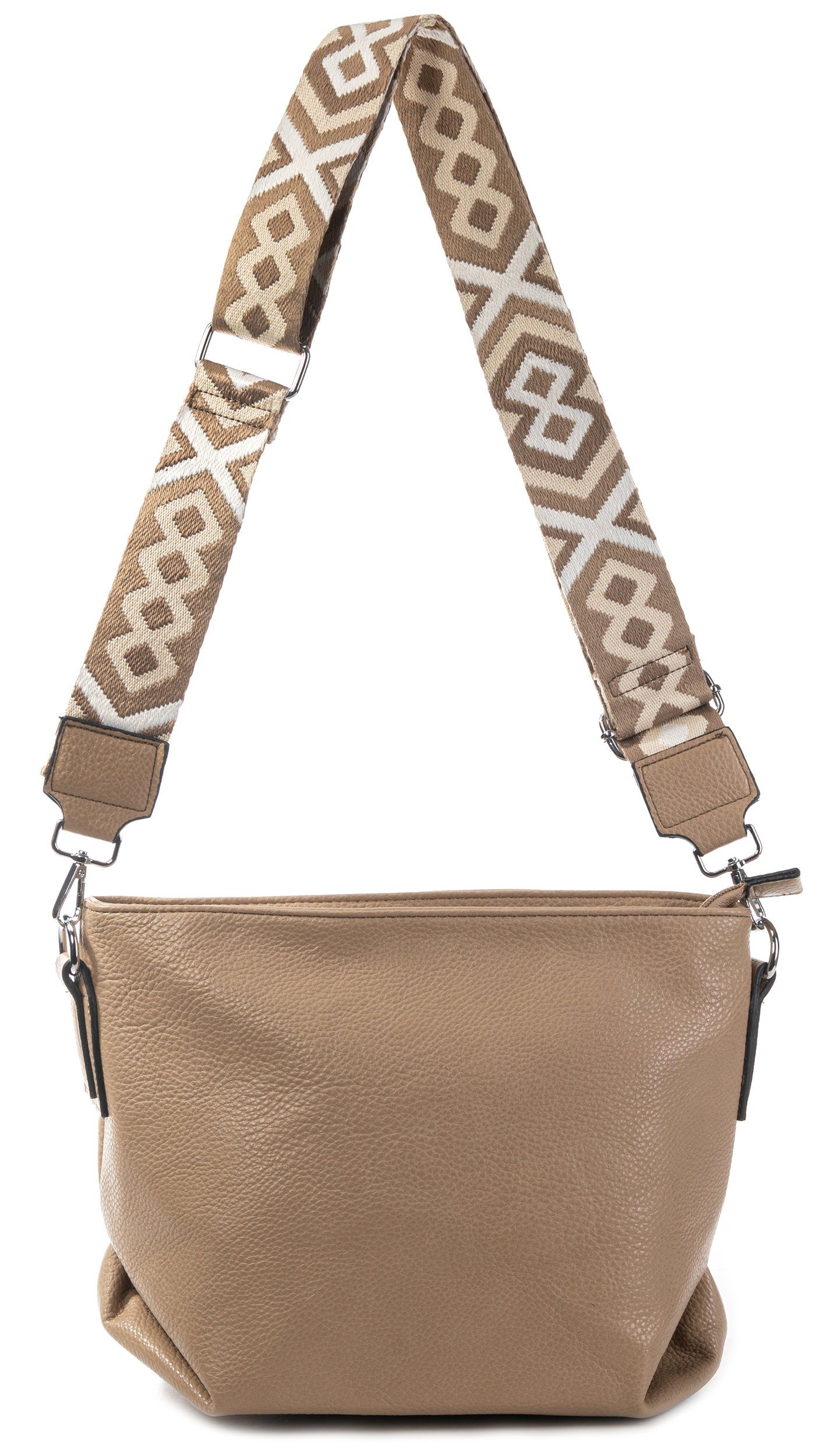 ITALYSHOP24 Schultertasche Damen Tasche Сумки для покупок Crossbody Gürteltasche, Handtasche, Umhängetasche, Hobo Bag