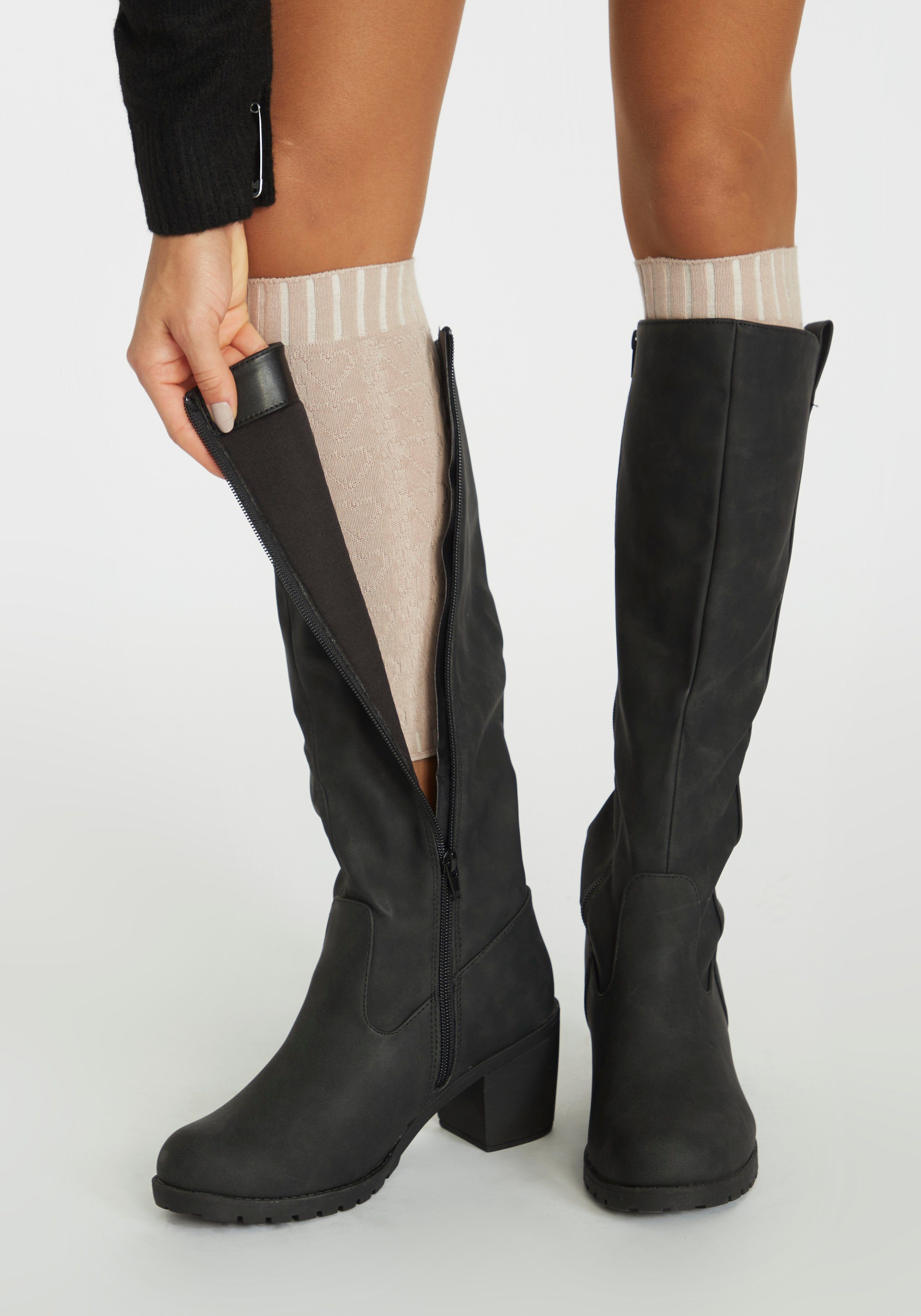 Lavana Stulpensocken Damen Winter Beinwärmer, Boot Abdeckung (Packung, 3-Paar) für Stiefel und Boots – Bild 4 von 5
