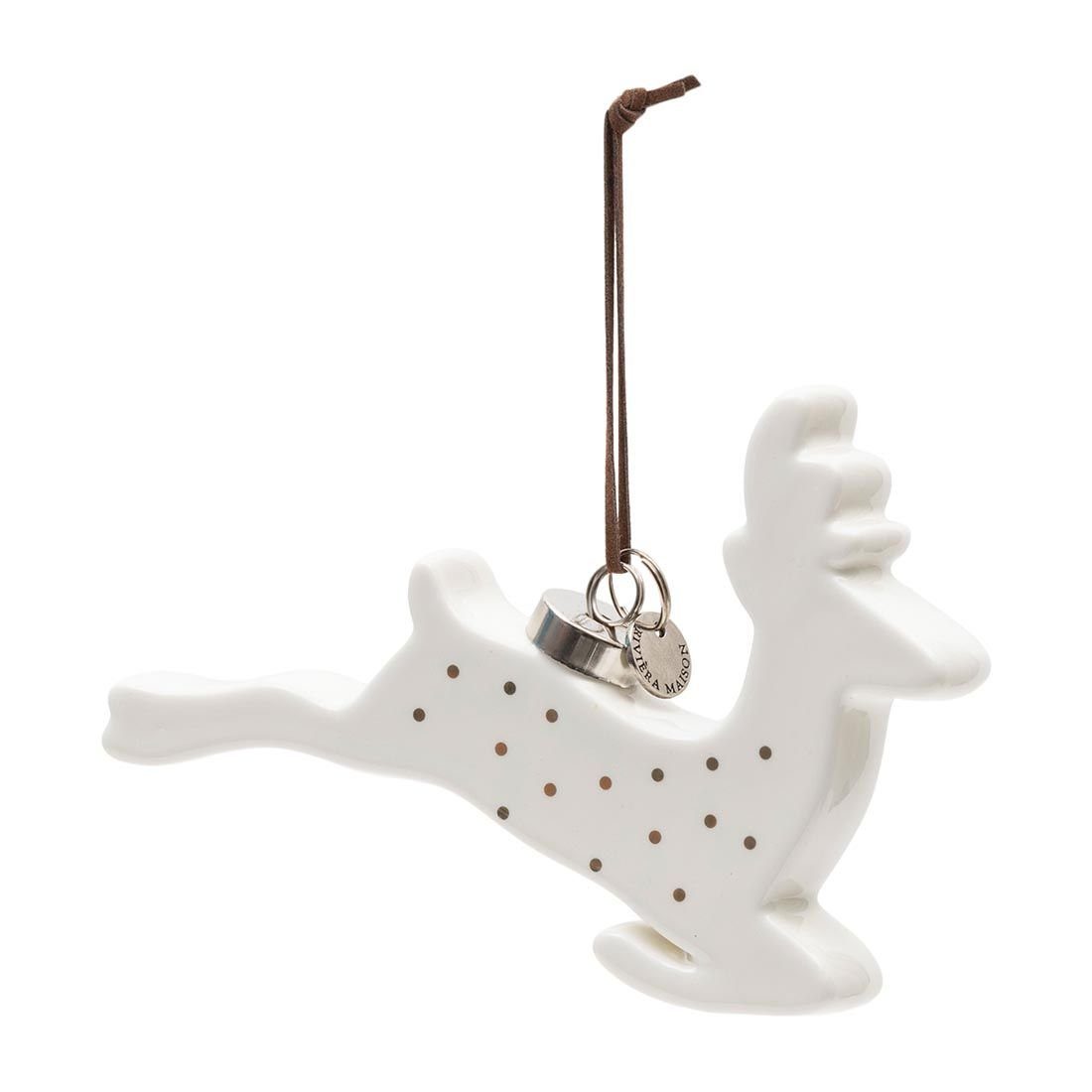 Rivièra Maison Christbaumschmuck Happy Deer Ornament, Weihnachtsbaumschmuck