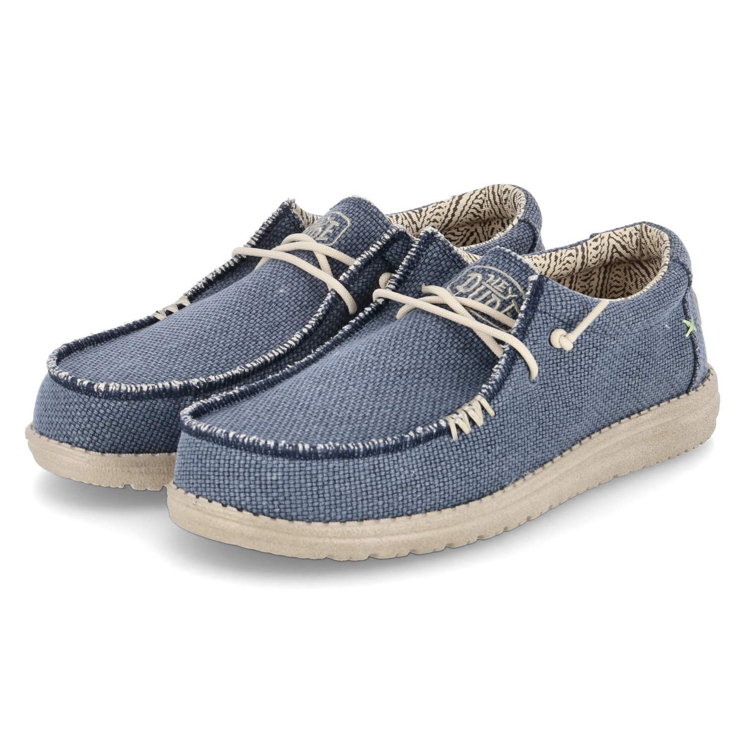 Hey Dude HeyDude HD40003-4NM Herren Textil blau Schnürschuh günstig online kaufen