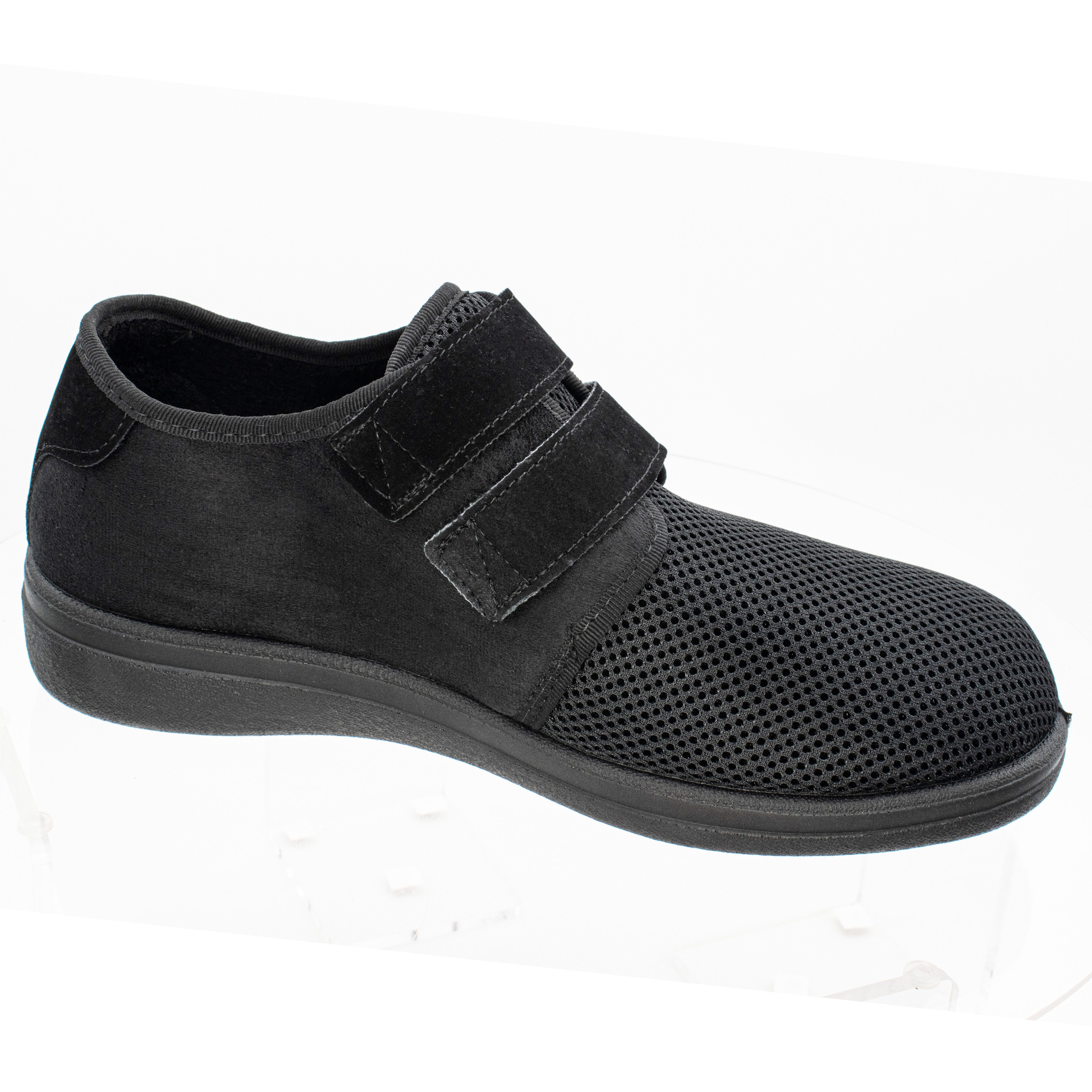 Fischer-Markenschuh Bad Wiessee Klettschuh aus Mesh/Velour, mit Frotteefutter, Einlegesohle herausnehmbar