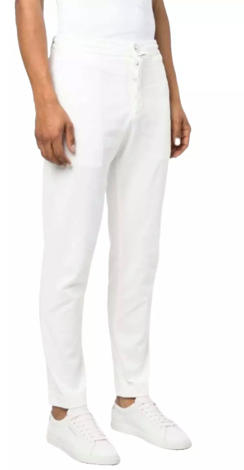 Kiton Jogg Pants Lyocell Lounge Hose Elastischem Bund und Kordelzug Seitliche Eingrifftaschen, Rückseitige Leistentaschen