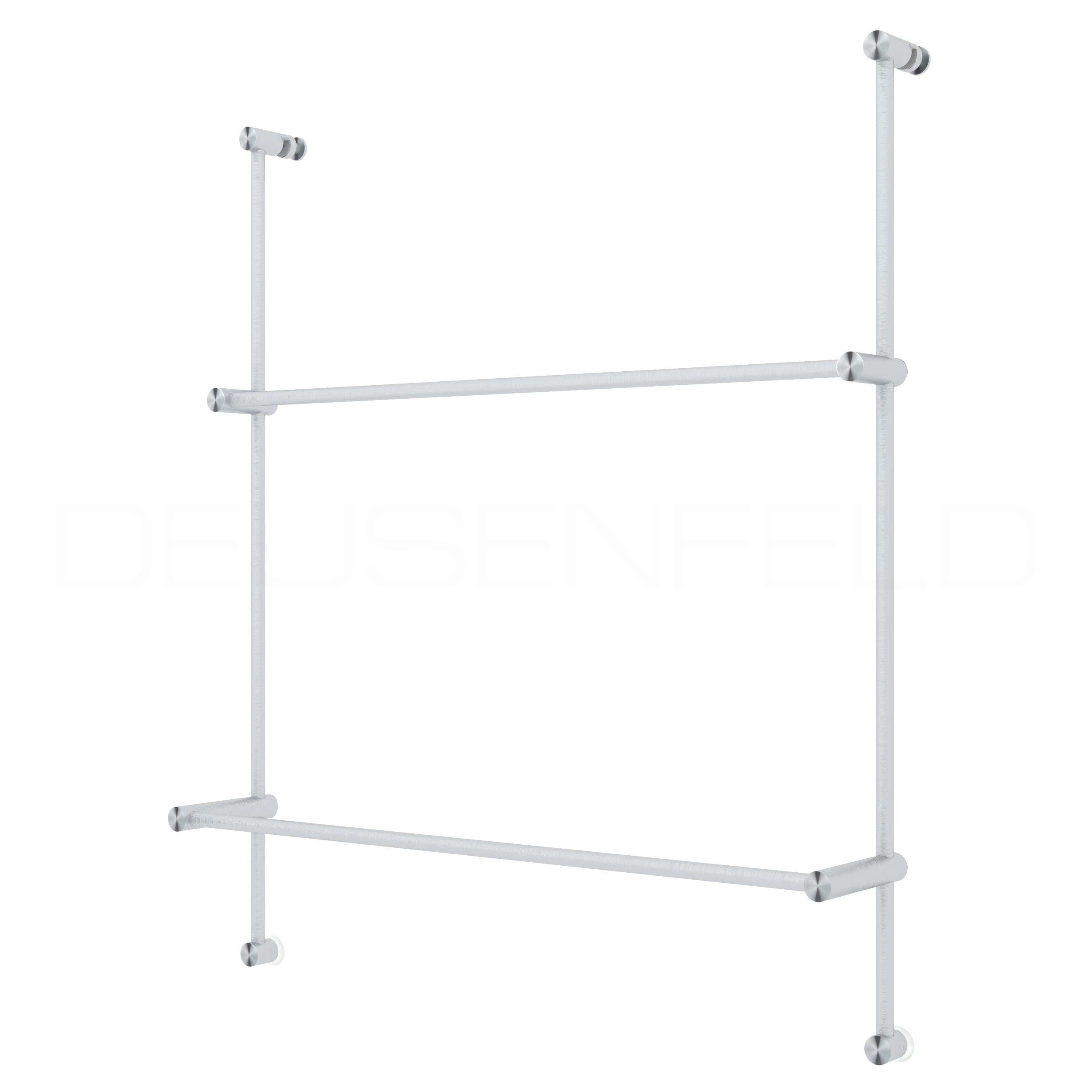 DEUSENFELD Handtuchhalter ZHD600EG, Handtuchstangen verstellbar, für 4-8mm Glaswand, Edelstahl 304