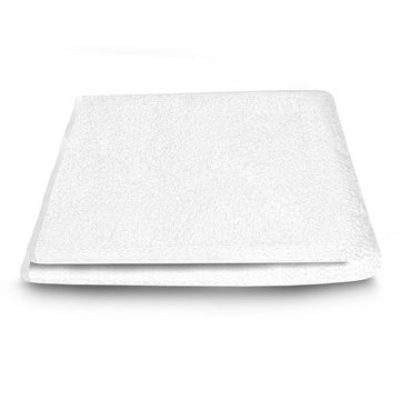 ARLI Handtuch Set Handtuch 100% Baumwolle 4 Handtücher 2 x Weiß + 2 anthrazit Set Serie aus hochwertigem Rohstoff Frottier klassischer Design elegant schlicht modern praktisch mit Handtuchaufhänger 4 er Stück, (4-tlg)