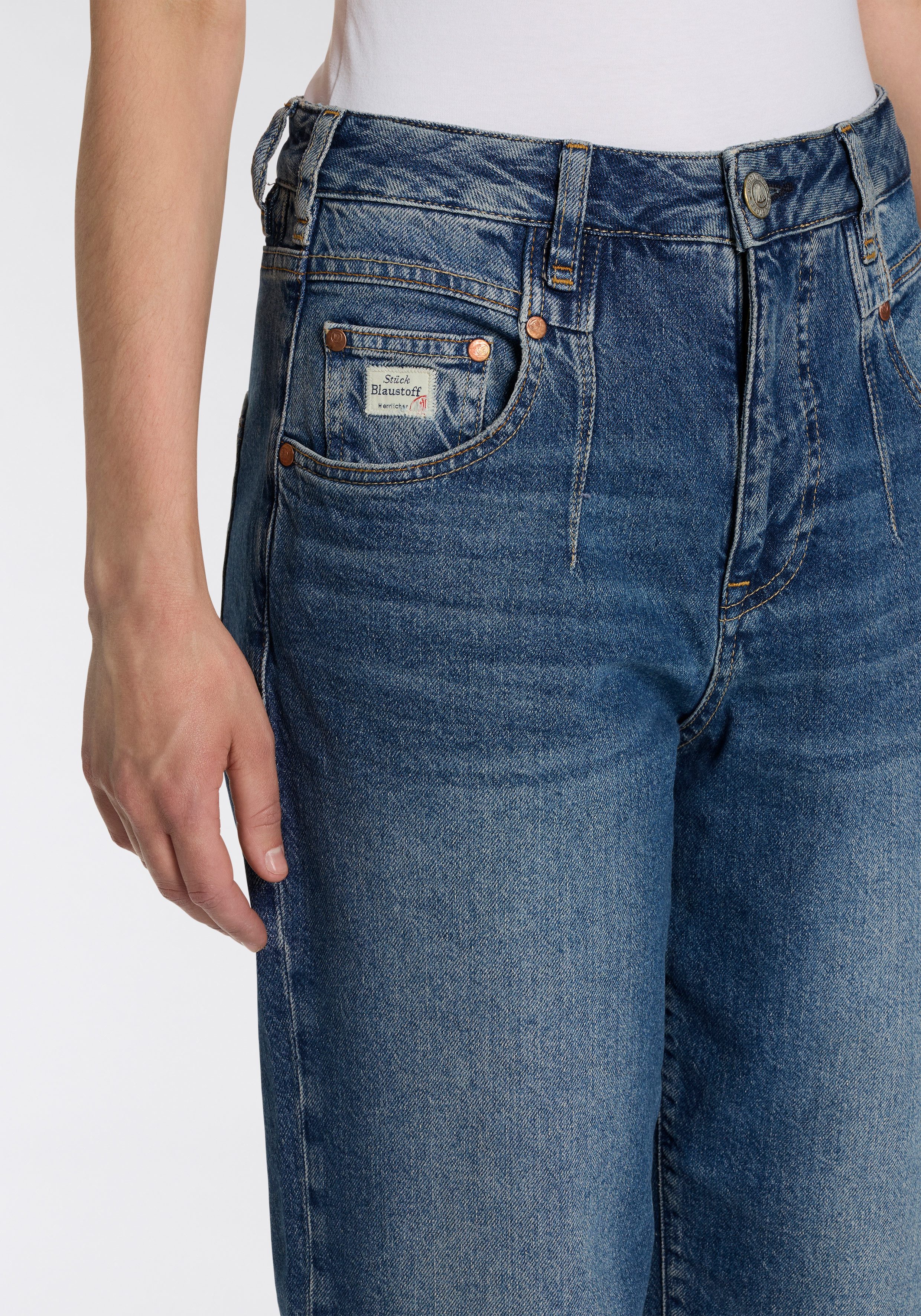 Herrlicher 5-Pocket-Jeans Brooke Denim Cropped Länge