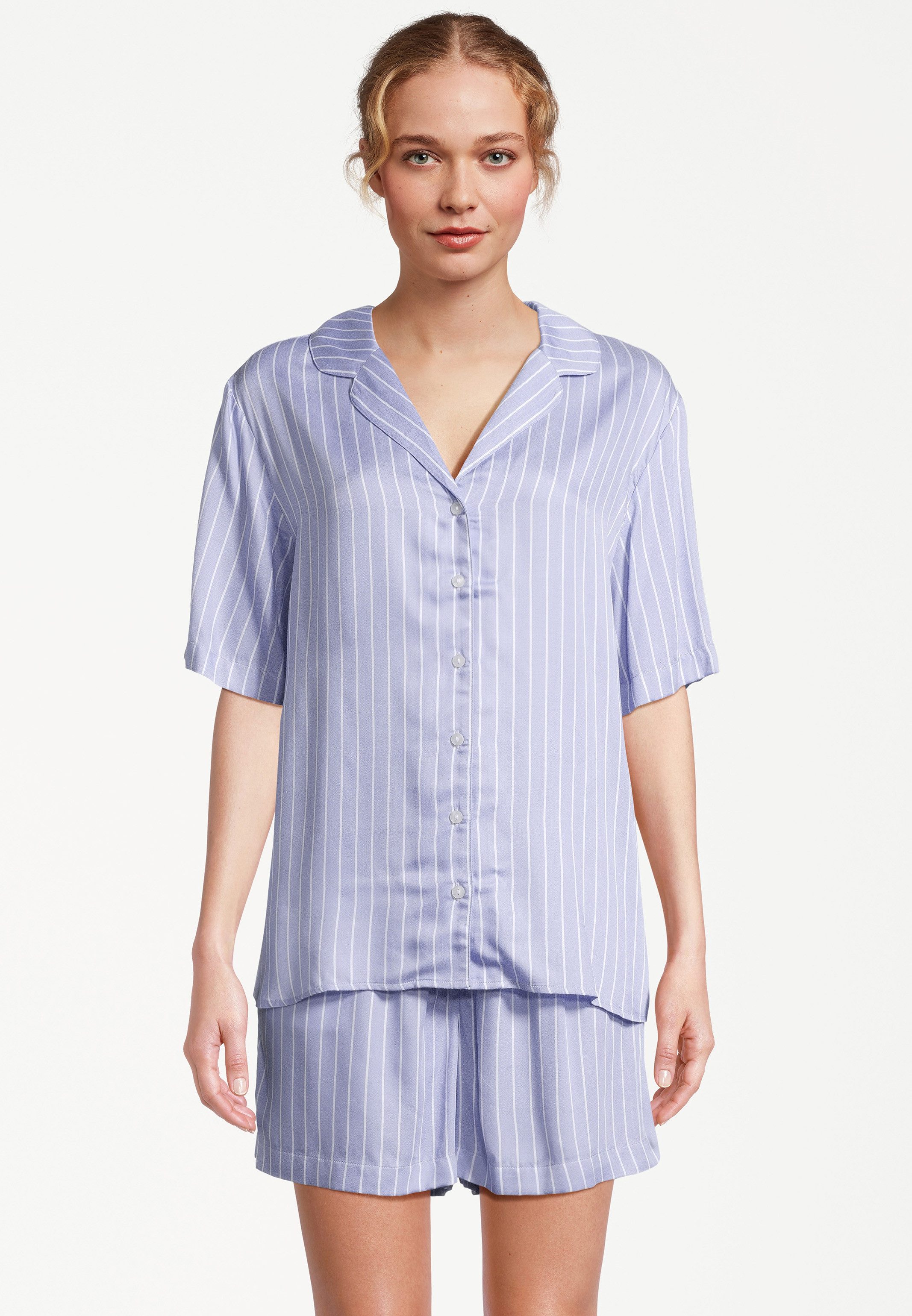 seidensticker Pyjama Classic Web (Set, 2 tlg) Pyjama - Atmungsaktiv - Oberteil mit Knopfleiste