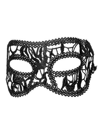 Metamorph Verkleidungsmaske Schwarze Spitzenmaske Colombina, Filigrane Augenmaske aus Stoff