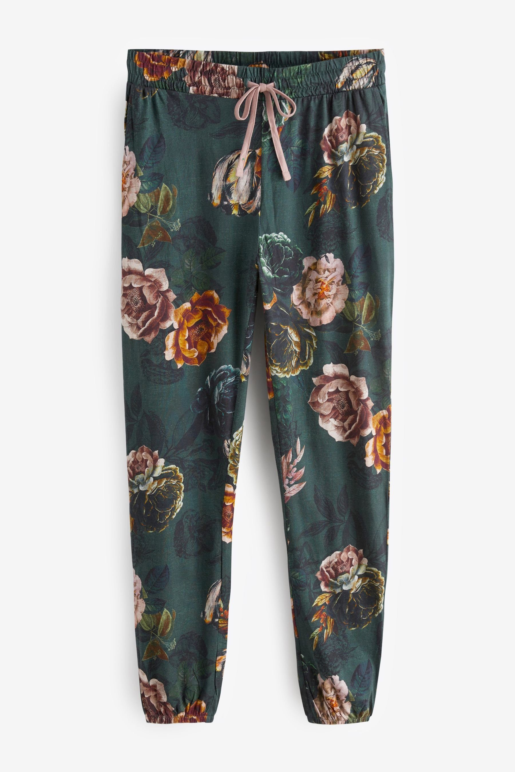 Next Pyjama Floral tlg) (2 aus Pyjama Baumwolle Pink/Green