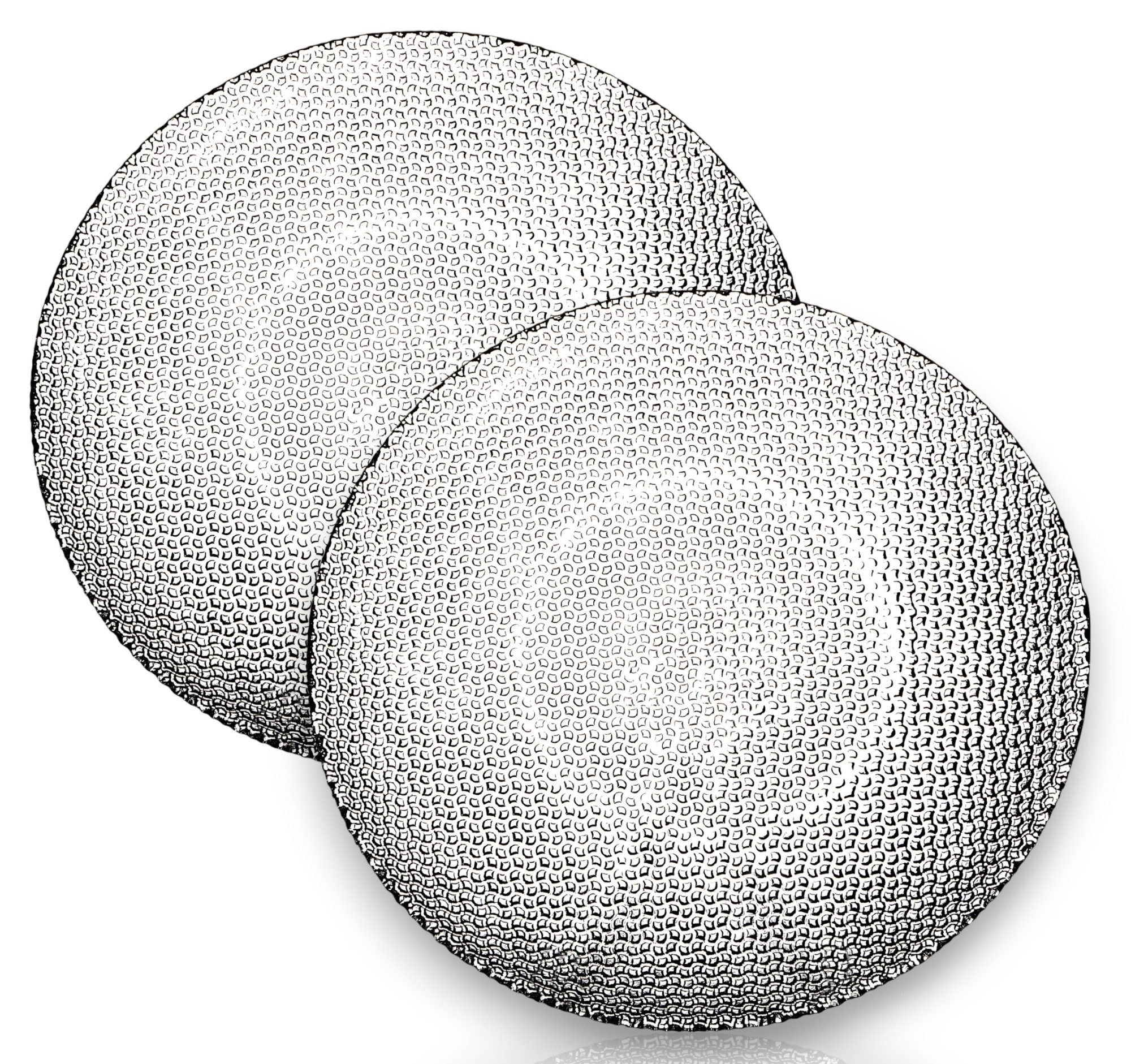 WestCraft Servierteller Moderne Glasteller - Speiseteller, Glas Teller 27 cm, kratzfest, gross, Glas, (2-tlg), Servieren, Küche, Esstisch Dekorieren, stilvolle Deko Tischdekoration