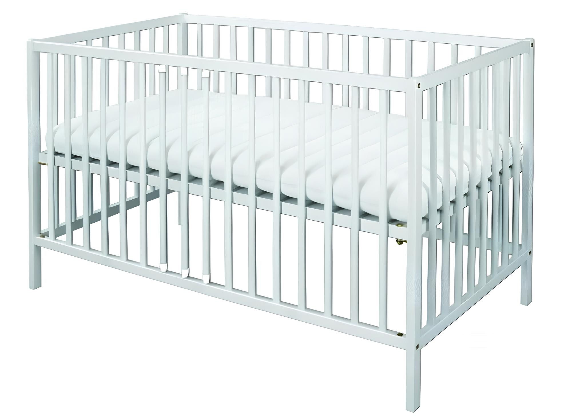 Xlmoebel Babybett Handgefertigtes Kinderbett aus Vollholz mit natürlicher Holzoberfläche, Hergestellt in Europa