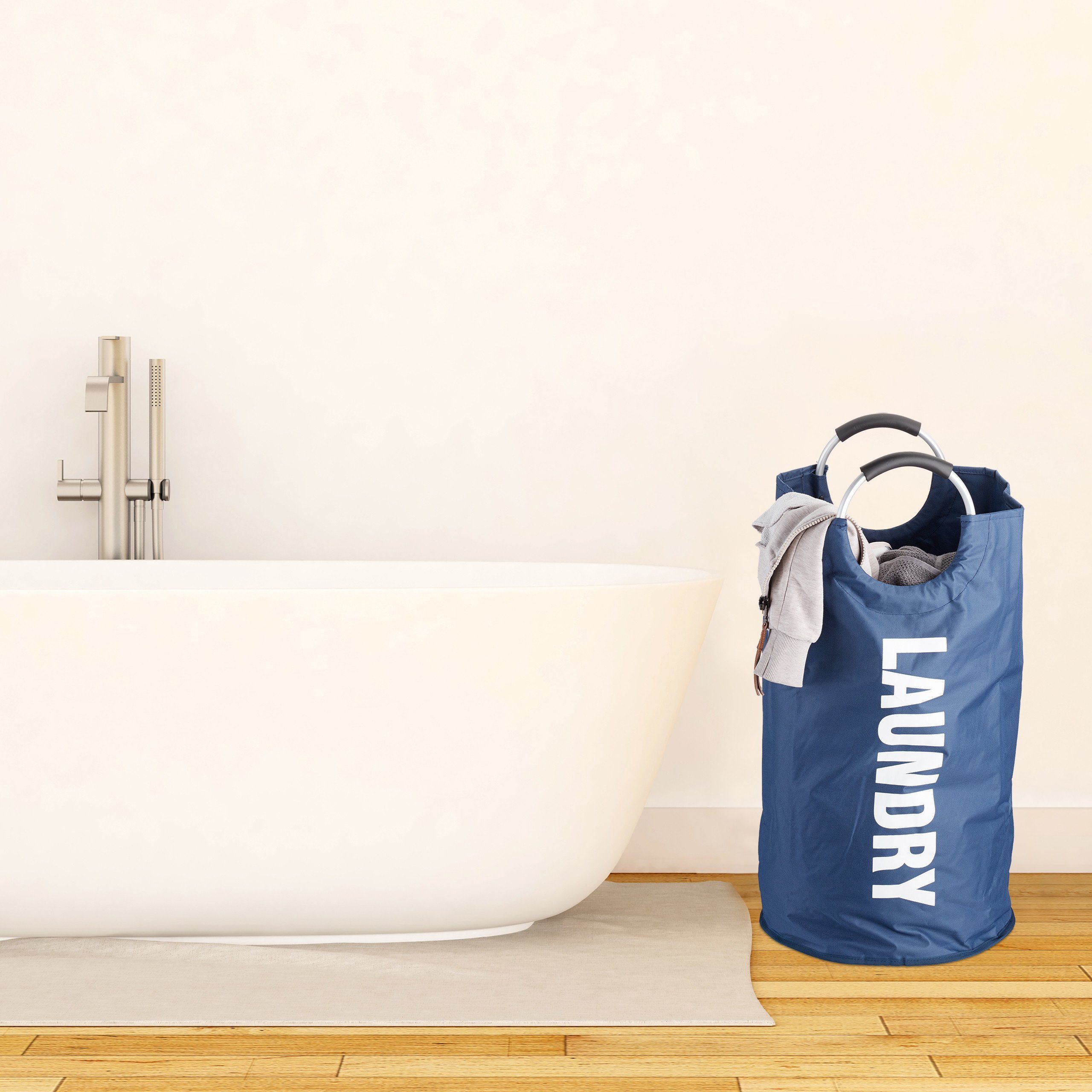 relaxdays Wäschekorb Faltbarer Wäschekorb mit Henkel, günstig online kaufen