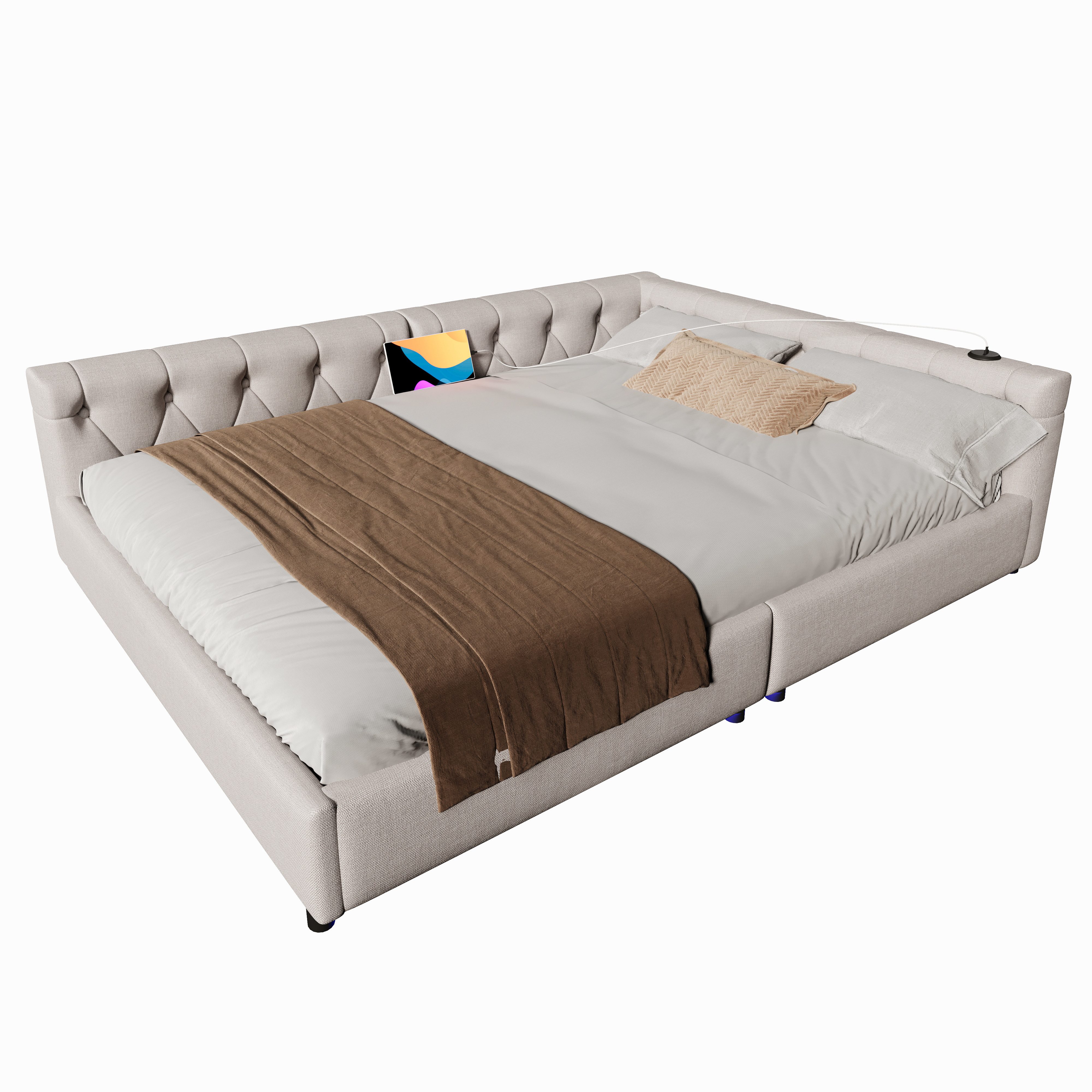 TavilaEcon Daybett Schlafsofa Tagesbett, Kopfteil mit günstig online kaufen