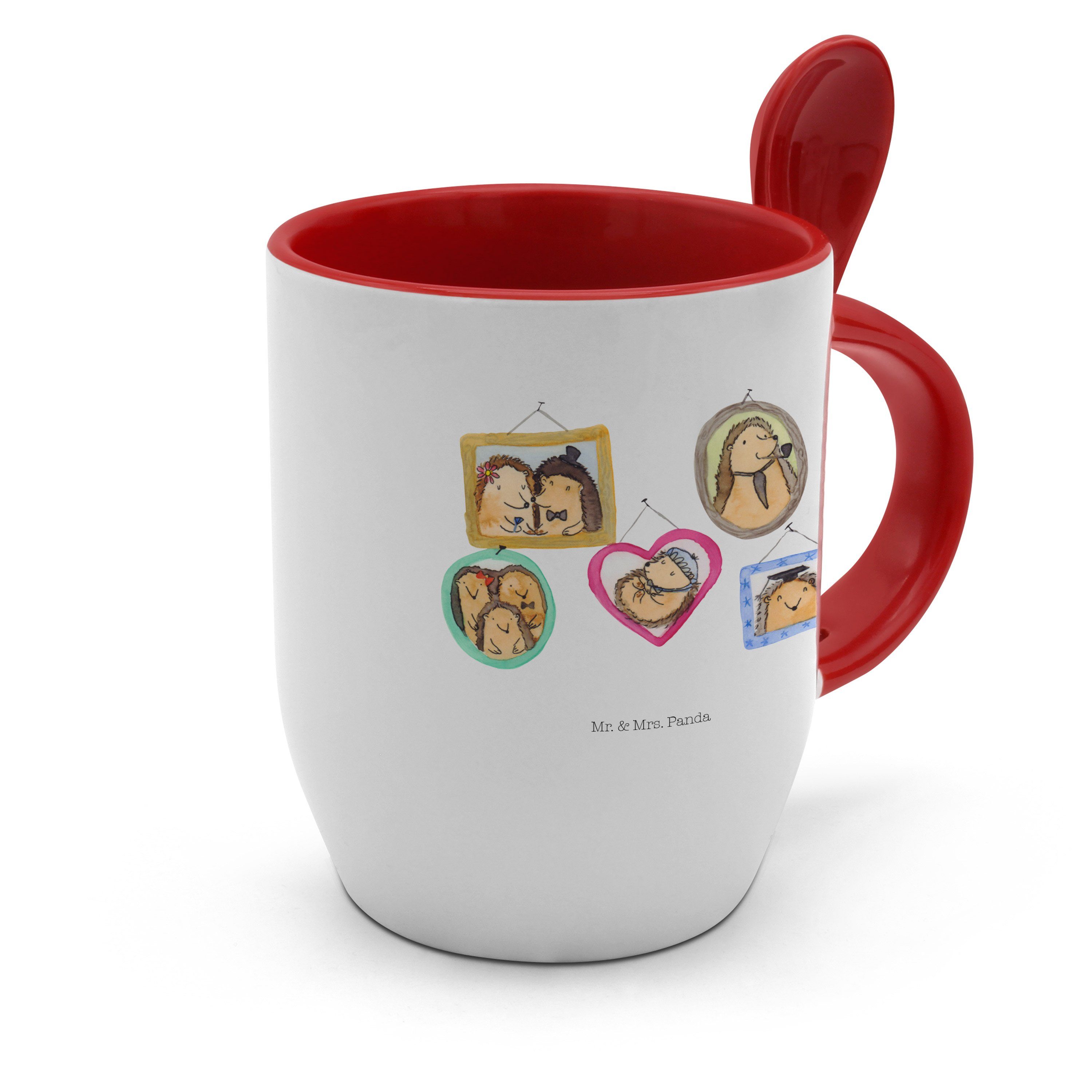 Kaffeebecher, Familie - Panda Igel Bruder, Mrs. Schwest, & Tasse Tassen, Weiß - Geschenk, Mr. Keramik