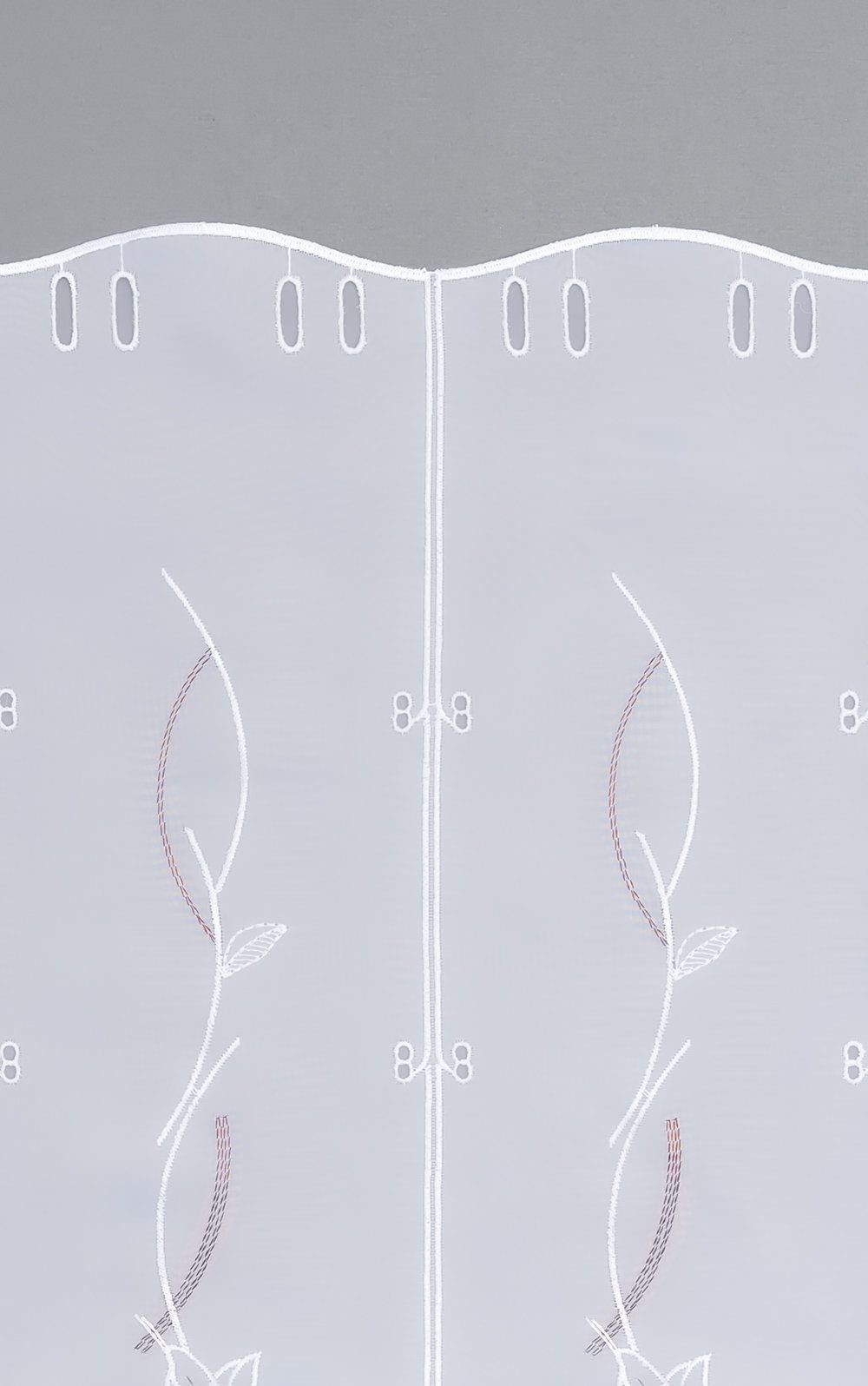 Plauener Spitze® Panneaux Kelchblüten (1 St), transparent, HxB 95x48cm – Bild 4 von 5