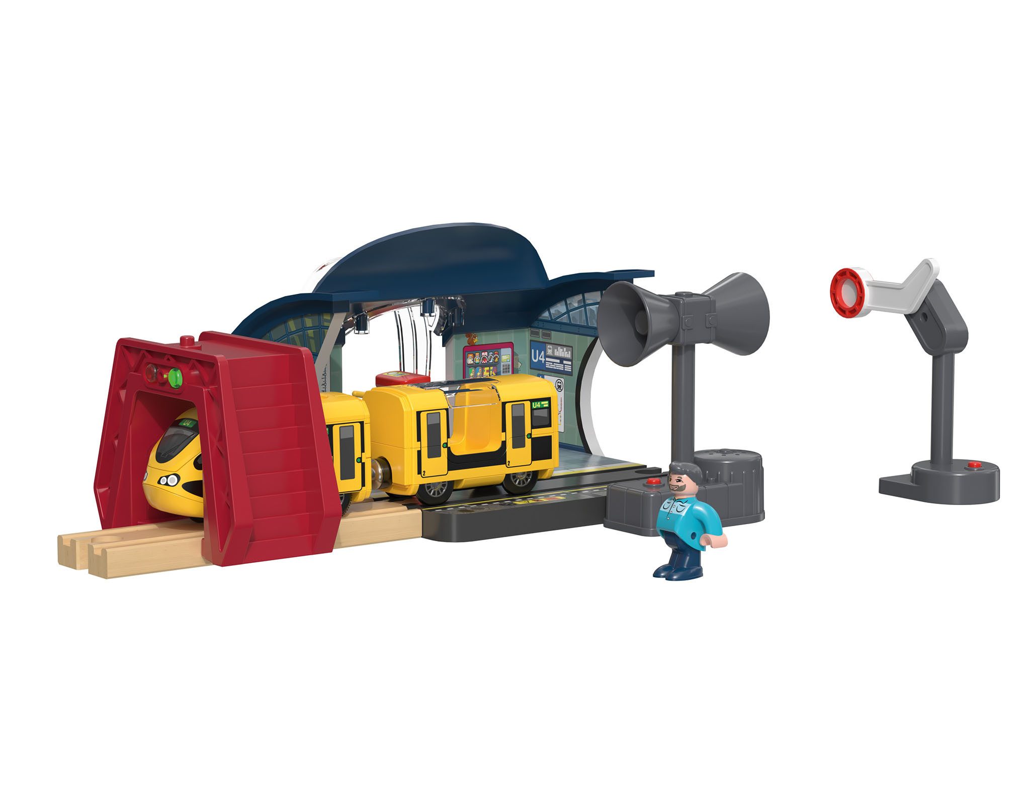 lupilu Spielzeugeisenbahn-Set Lupilu Holz Eisenbahn Technologie Set Kinder Spiel FSC ab 3 Jahren, Spur H0, Zertifizierung: CE-Kennzeichnung