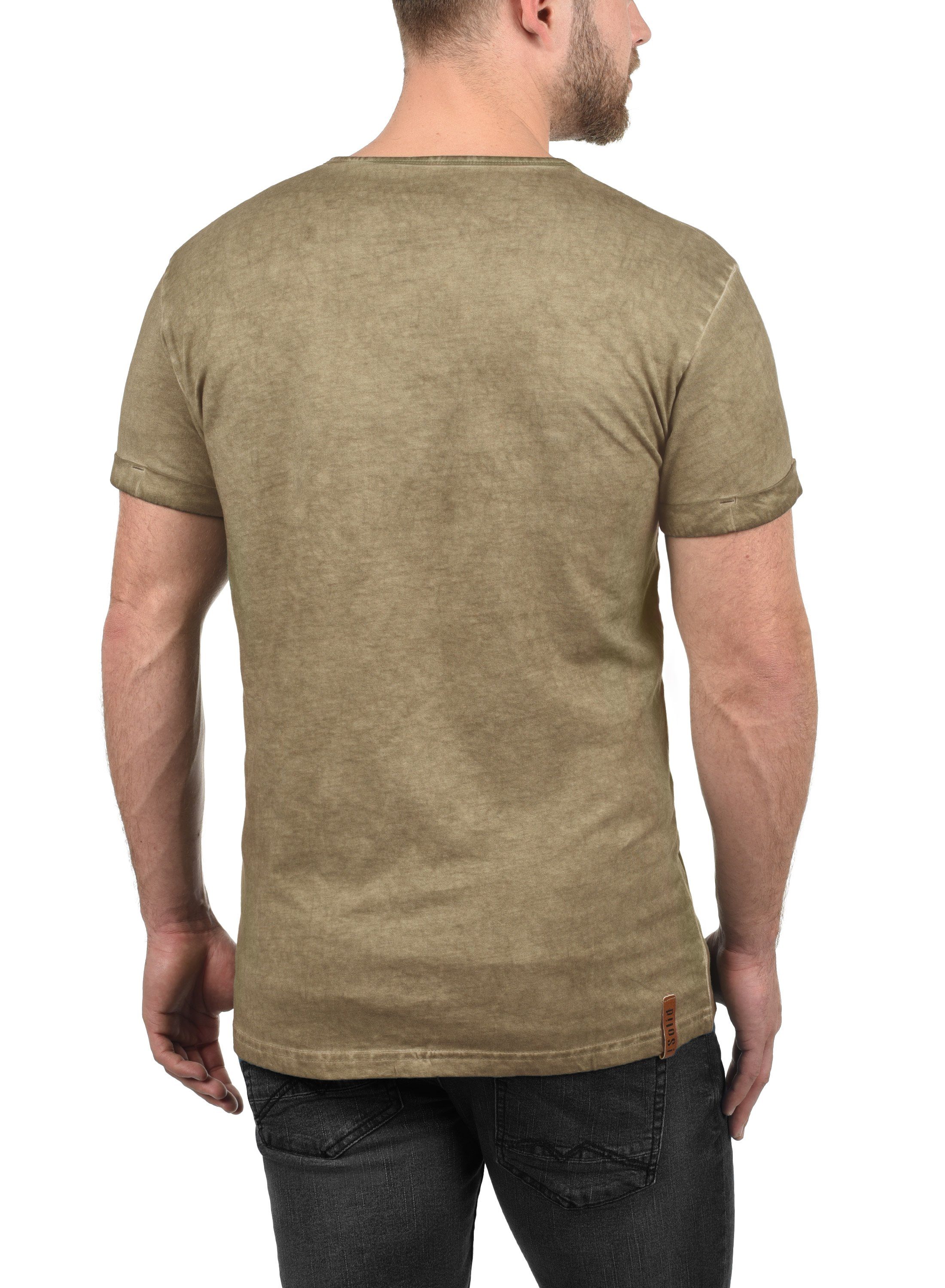Rundhalsshirt SDTihn !Solid (5409) Dune Kurzarmshirt mit Brusttasche