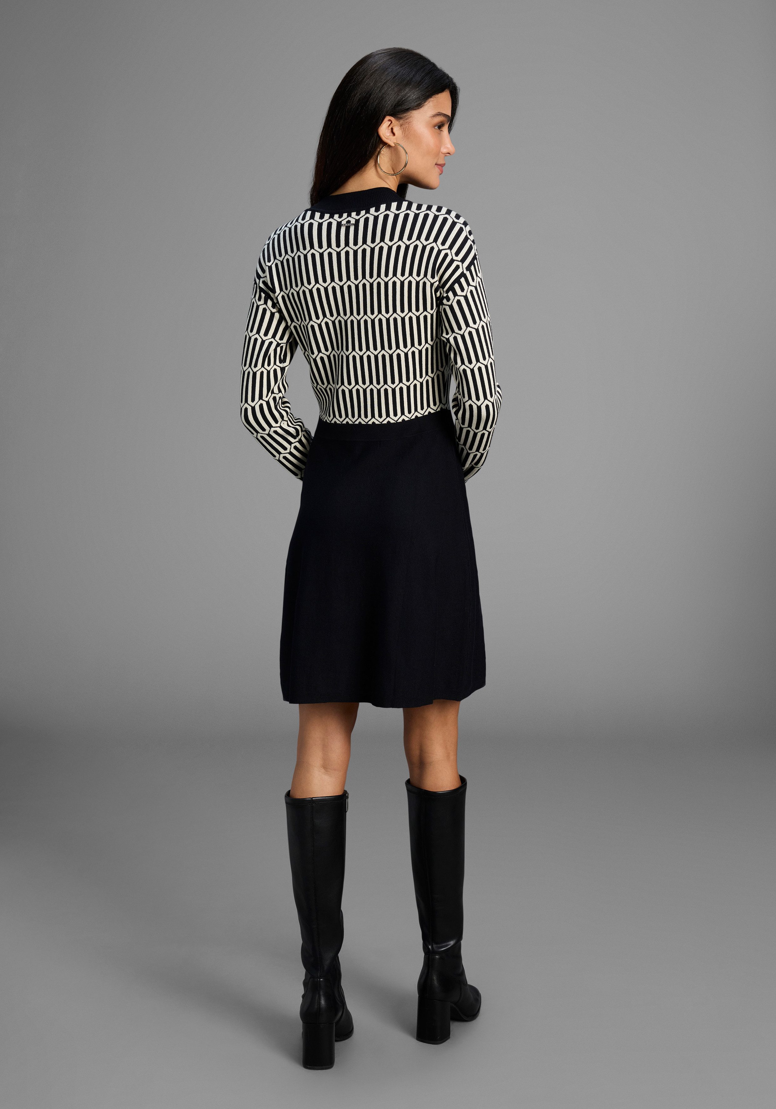 Laura Scott Strickkleid mit grafischem Strickmuster - NEUE KOLLEKTION günstig online kaufen