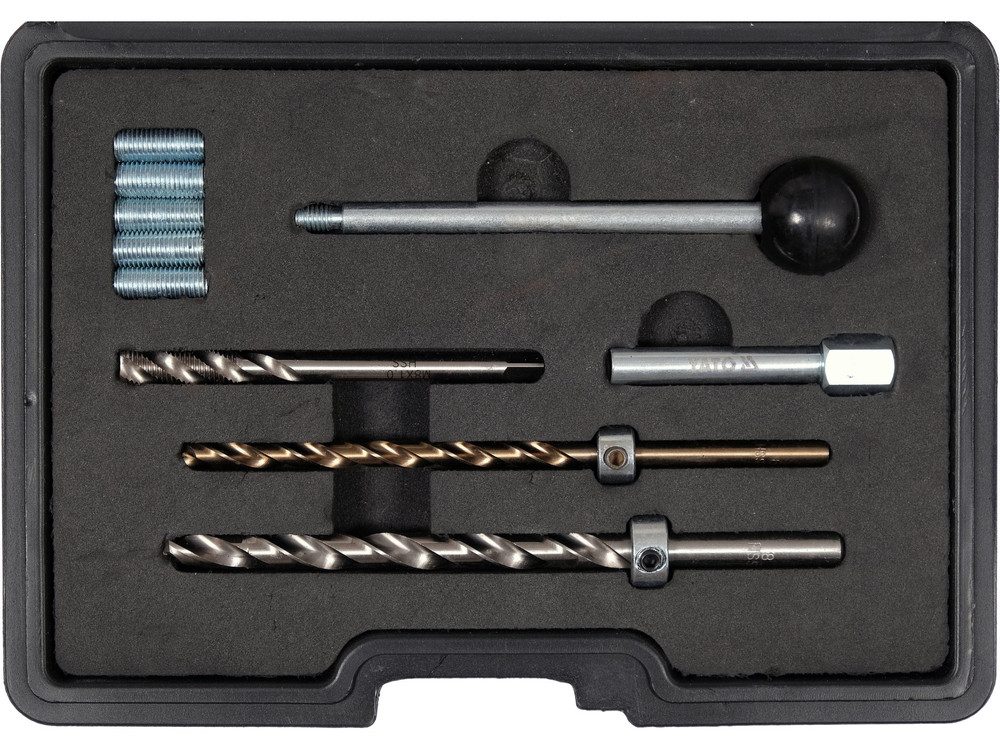 Yato Reparatur-Set Injektor-Gewindereparatur-Satz M6x1 10-tlg. HSS Gewindereparatur Set, 10-St.