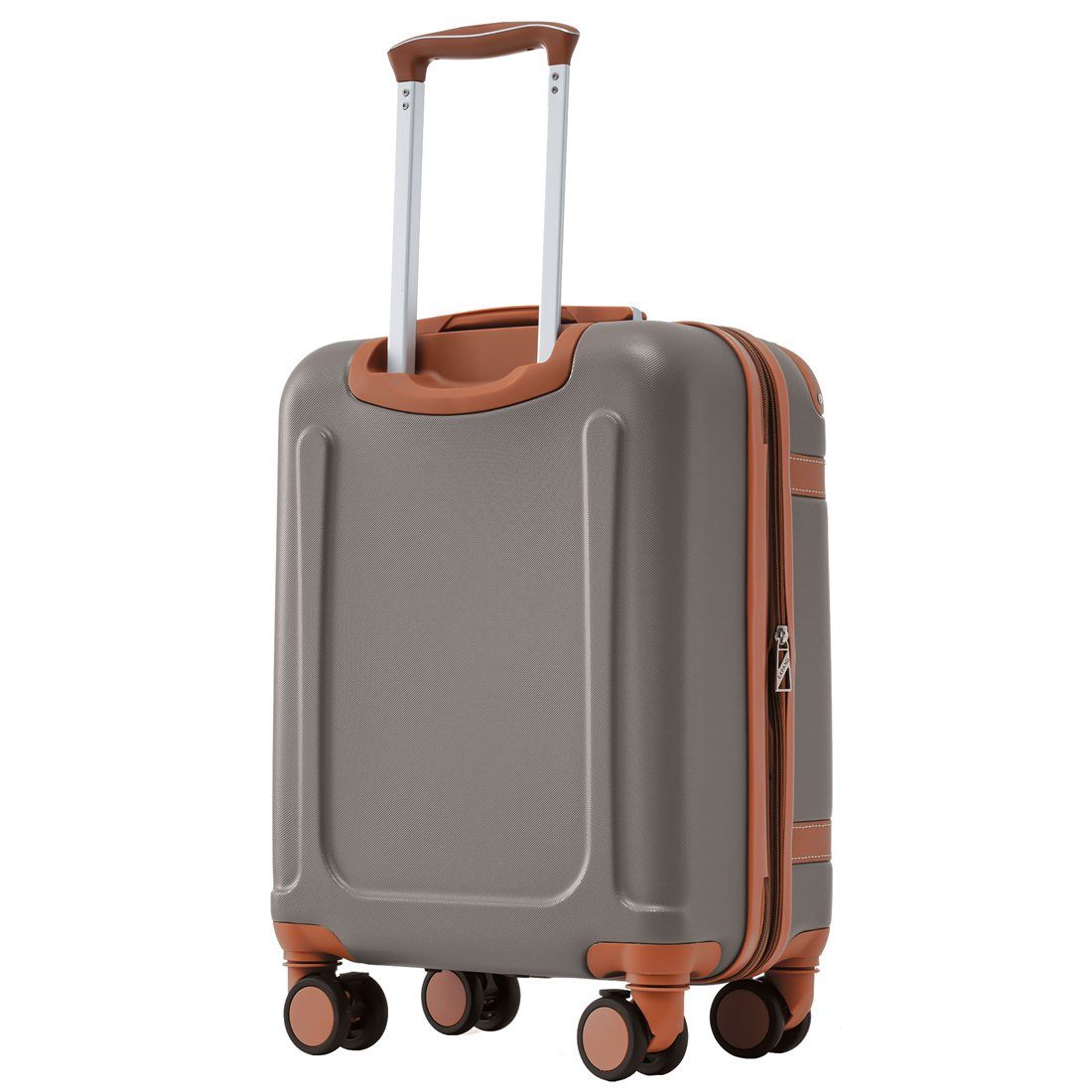 braun Hartschalen-Koffer, DÖRÖY Rollkoffer, ABS-Material, Koffer Reisekoffer,