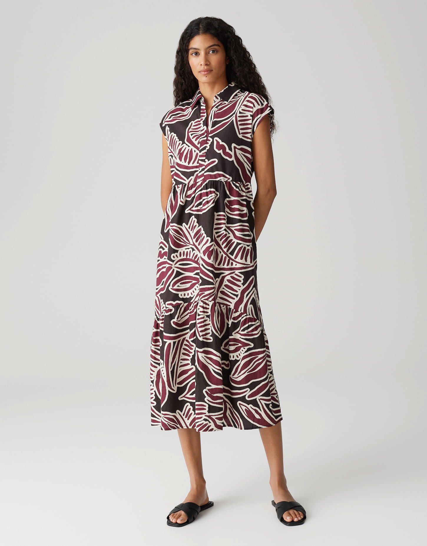 Sommerkleid WERISA TROPICAL A-Linie mit Volantstufen