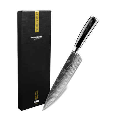 Shinrai Japan Damastmesser Shinrai Japan Kochmesser 20 cm - Japanisches Messer Onyx Epoxy