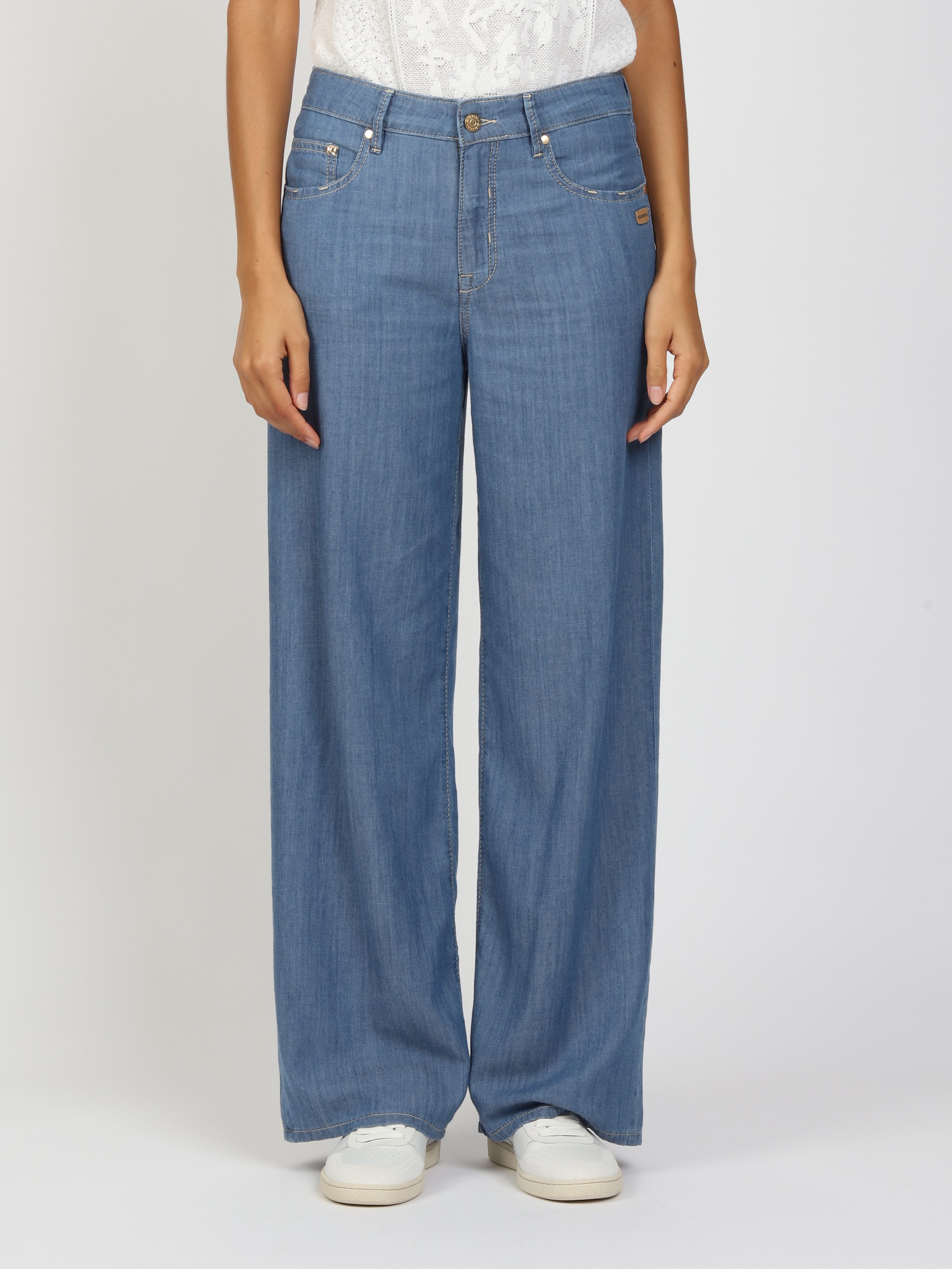 GANG Weite Jeans 94CARLOTTA Light Denim, mit Lyocell günstig online kaufen