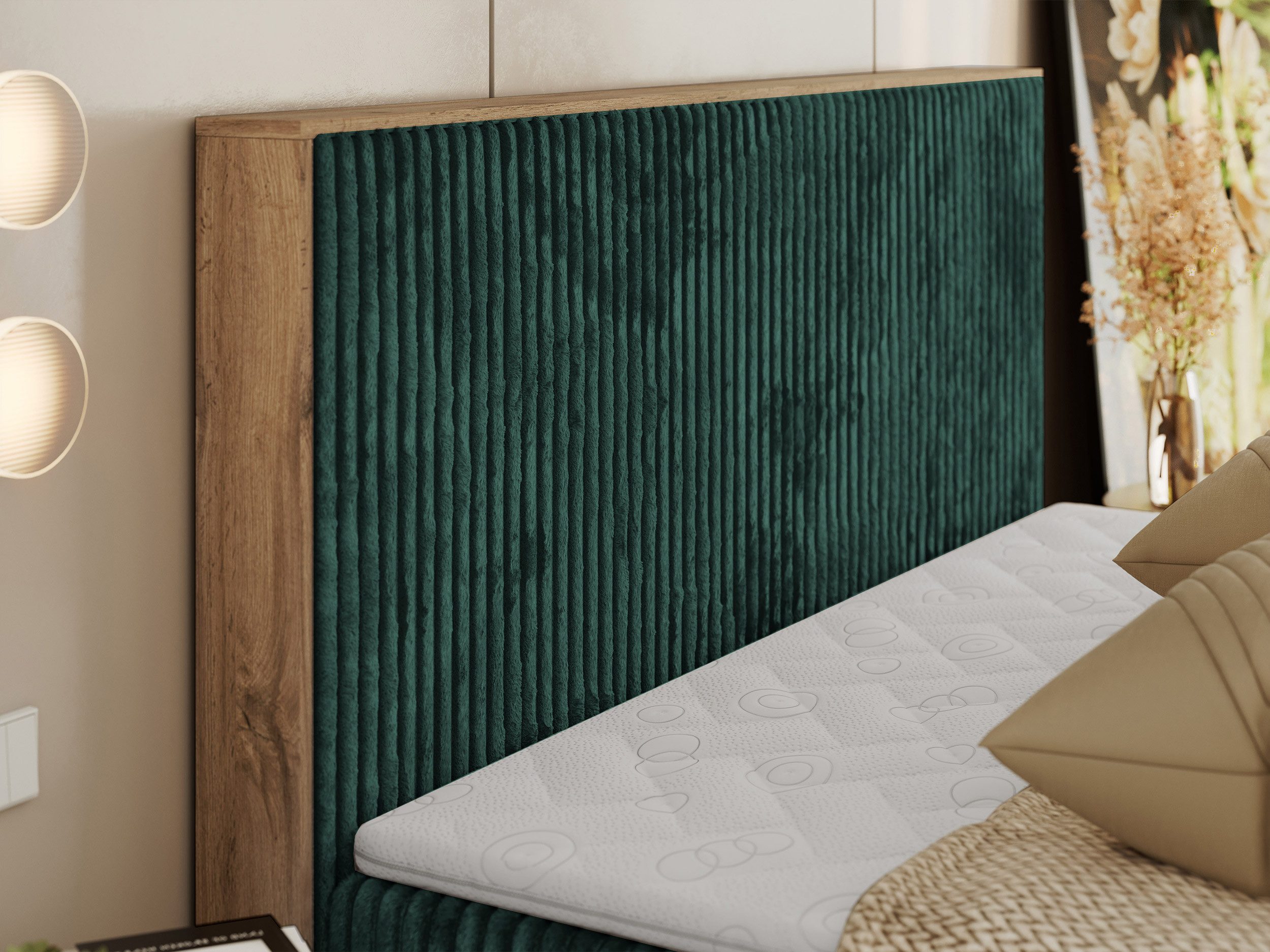 MKS MÖBEL Boxspringbett WOOD CLASSIC (Packung, günstig online kaufen