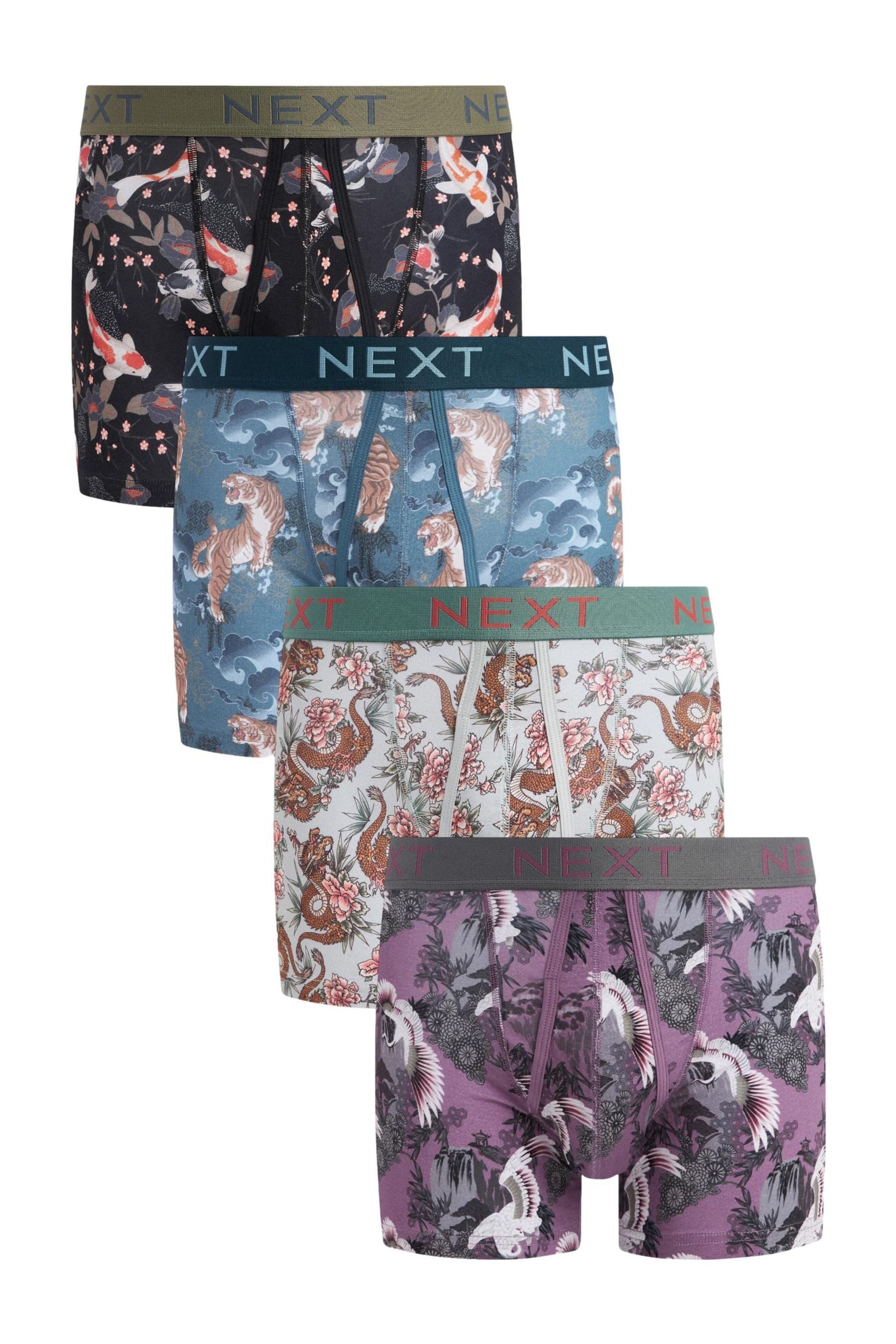 Next Boxershorts Gemusterte Boxershorts, 4er-Pack (4-St)