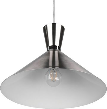 TRIO Leuchten Pendelleuchte Enzo, ohne Leuchtmittel, warmweiß - kaltweiß, Hängelampe 1-flammig, E27 max 28W (exkl), höhenverstellbar, Ø 35cm